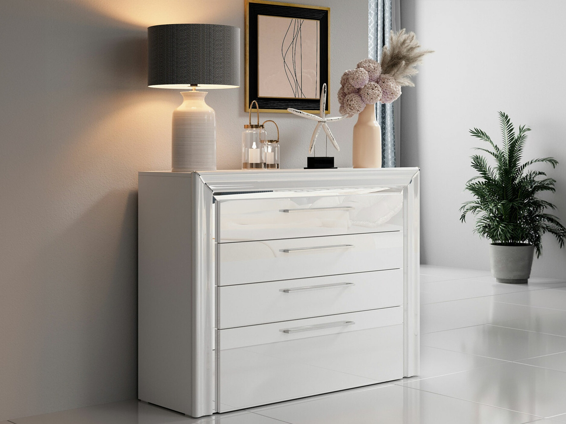 Cómoda Levrema 101 (Branco + Prata)