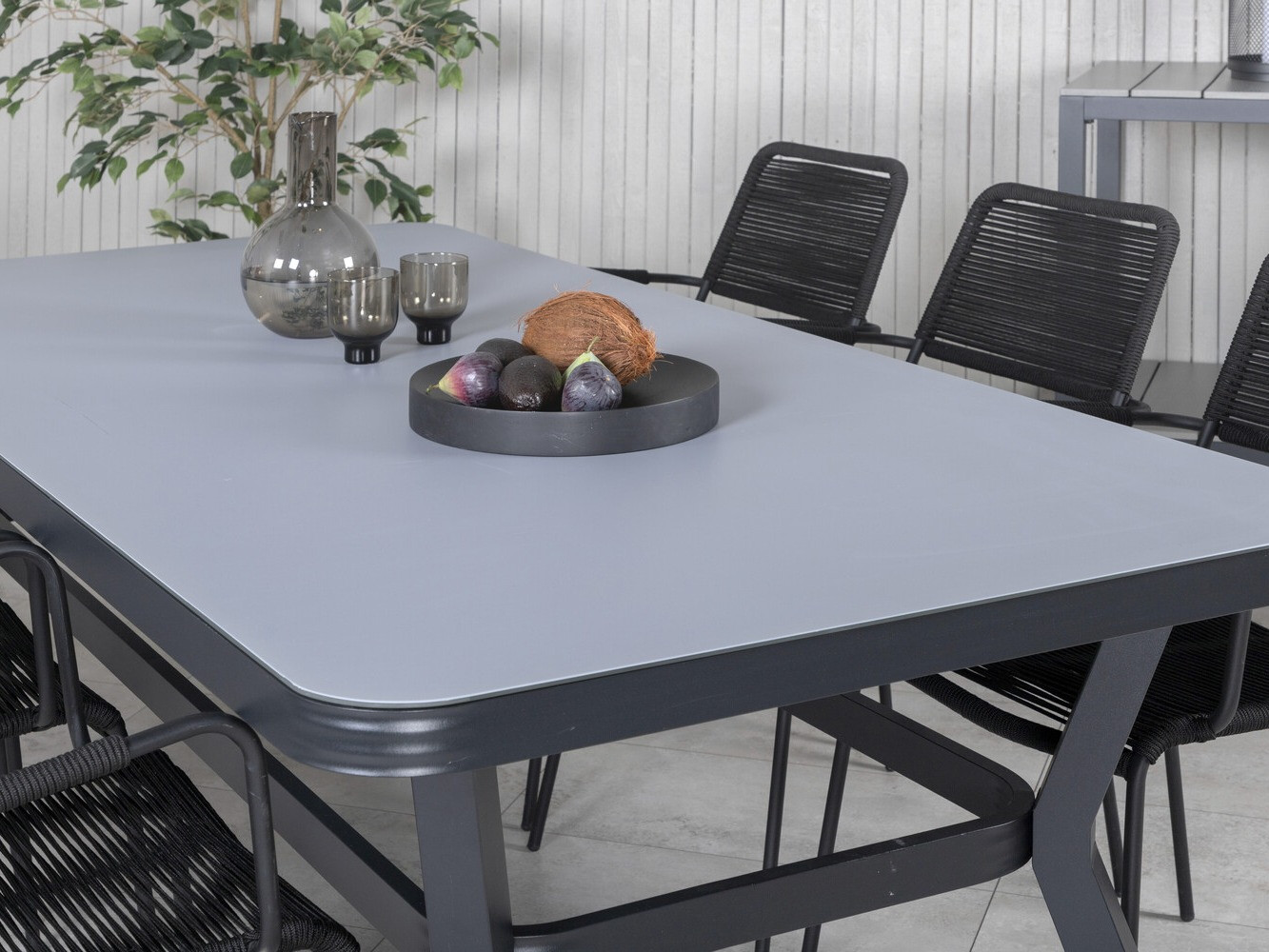 Conjunto de mesa e cadeiras Dallas 2985 (Preto)