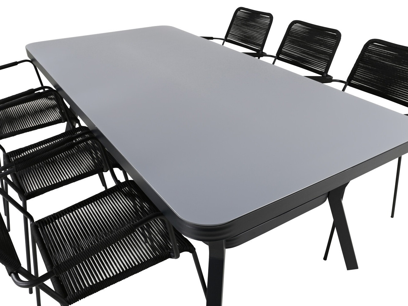 Conjunto de mesa e cadeiras Dallas 2985 (Preto)