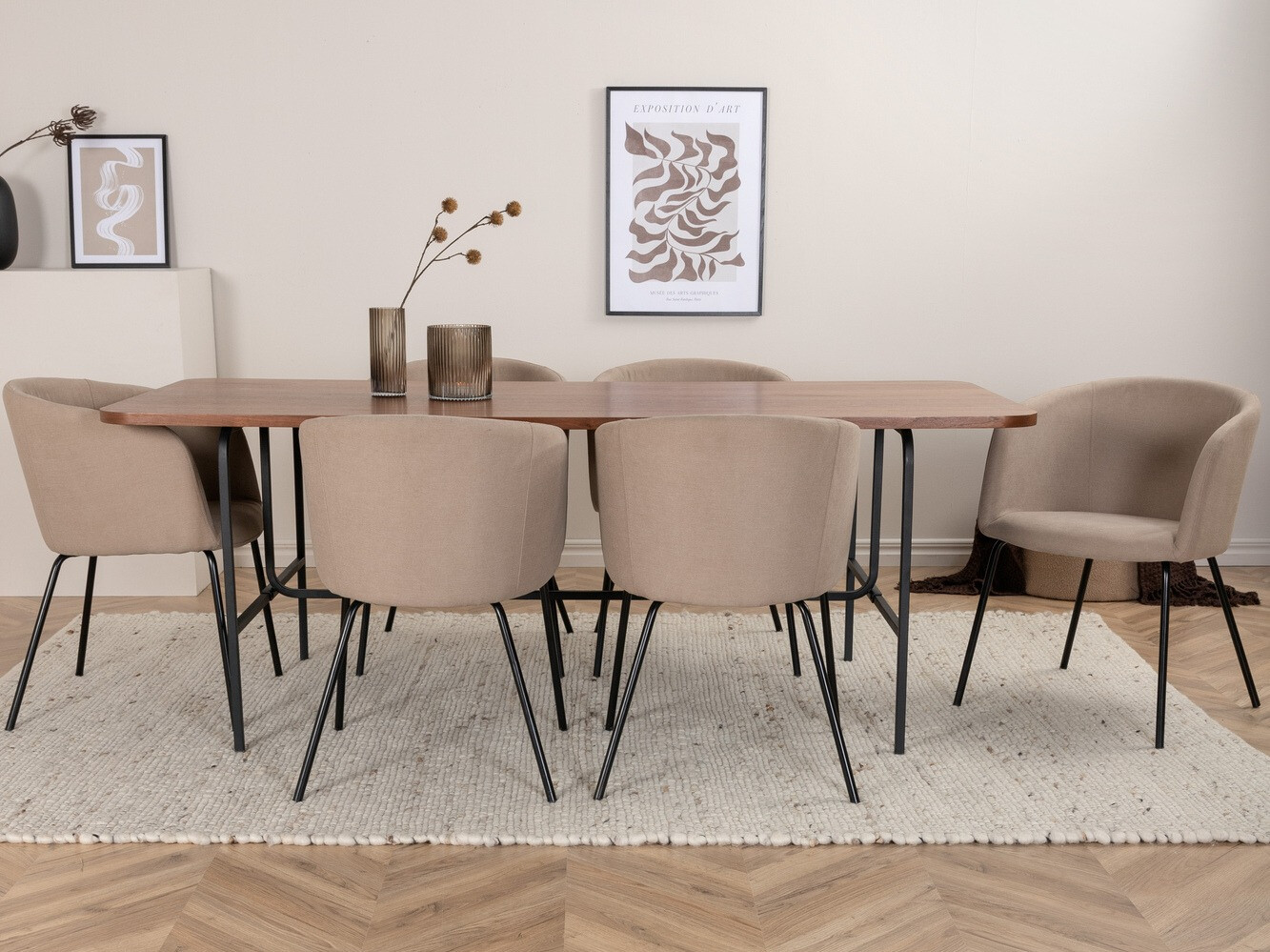 Conjunto para refeições Dallas 2793 (Bege + Preto)