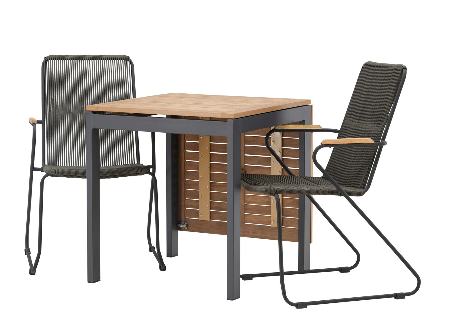 Conjunto para varanda Dallas 3498 (Cinzento escuro + Preto)