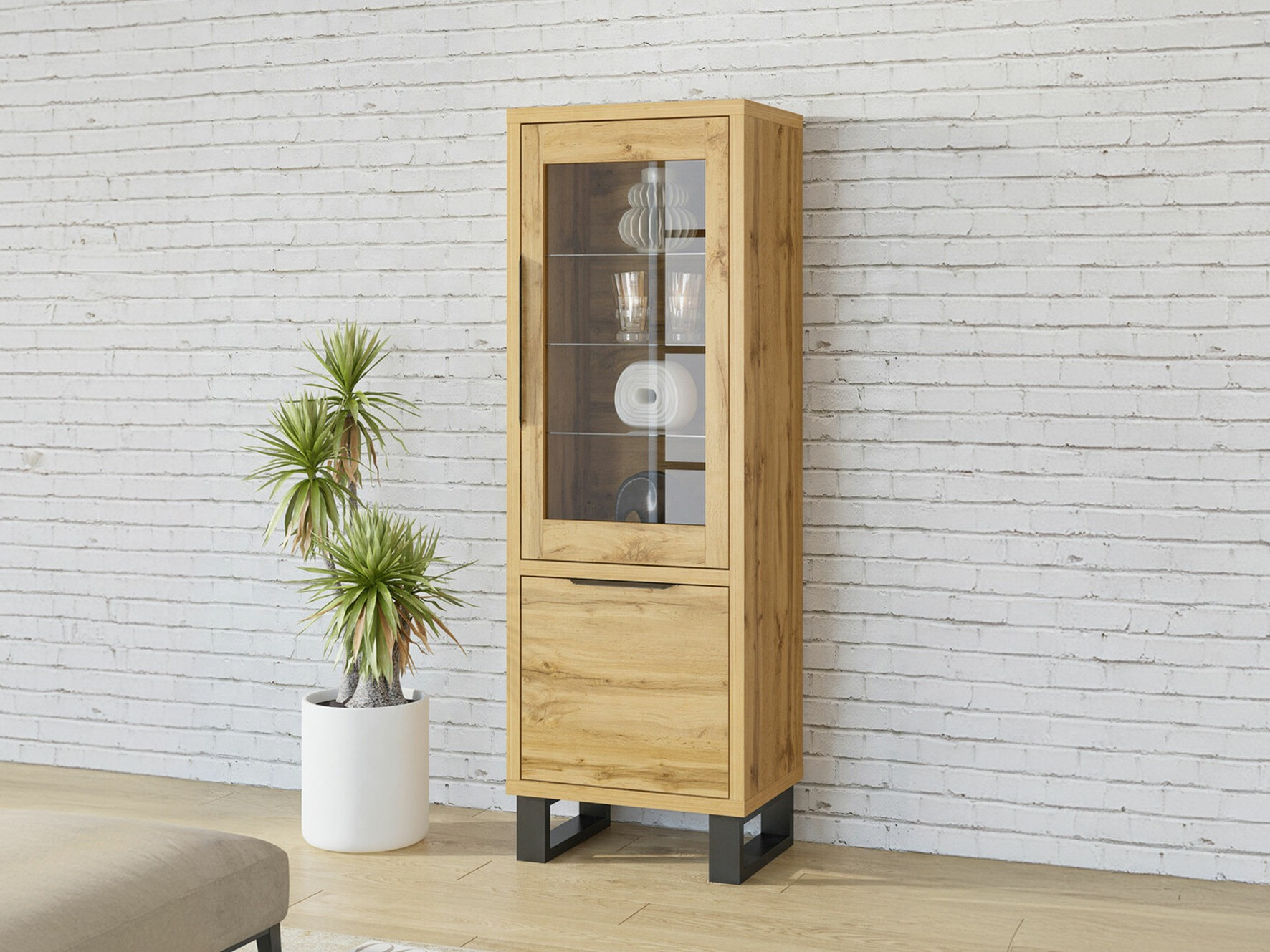 Estante Avicavu 108 (Carvalho wotan + Preto)