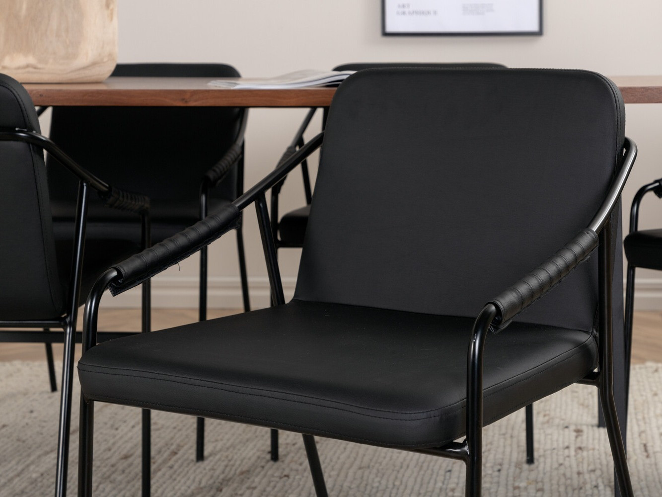 Conjunto para refeições Dallas 2797 (Nogueira + Preto)