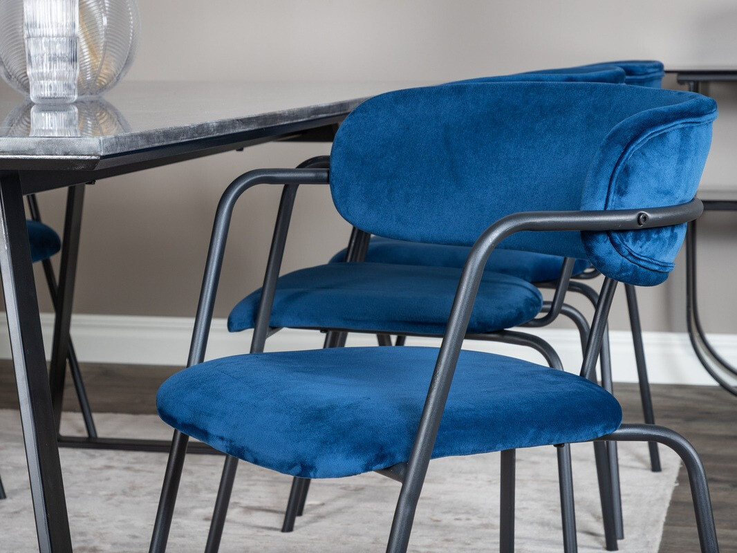 Cadeira Dallas 108 (Azul + Preto)