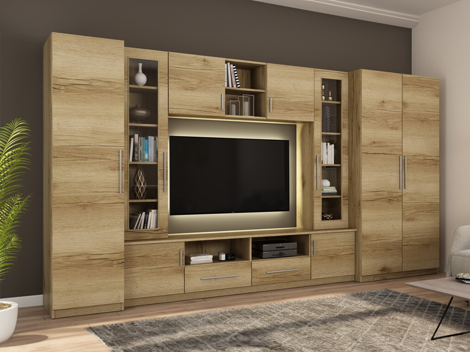 Conjunto para sala de estar Lexington 174 (Grande carvalho)