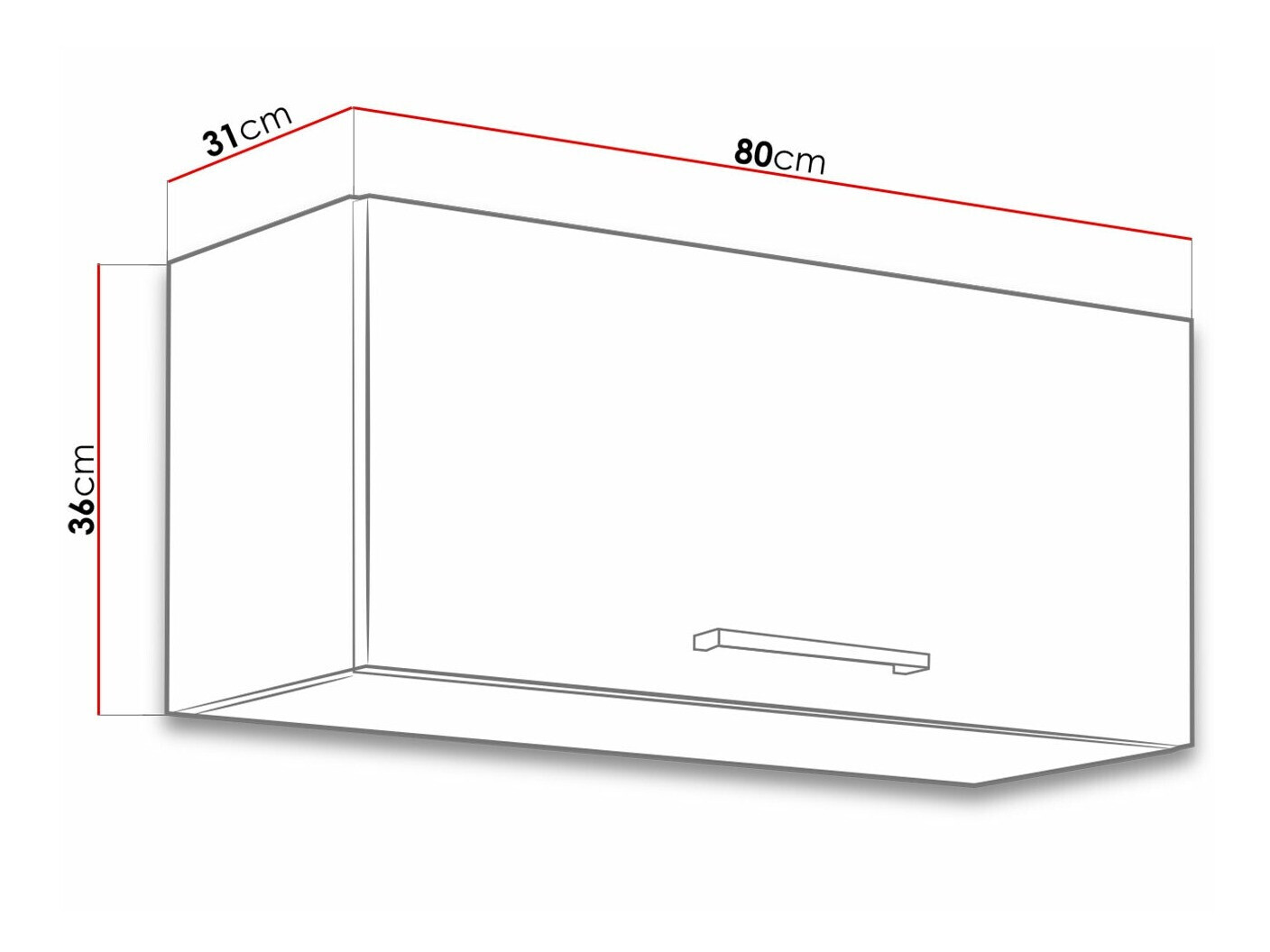 Armário modular suspenso Wood Dark 136