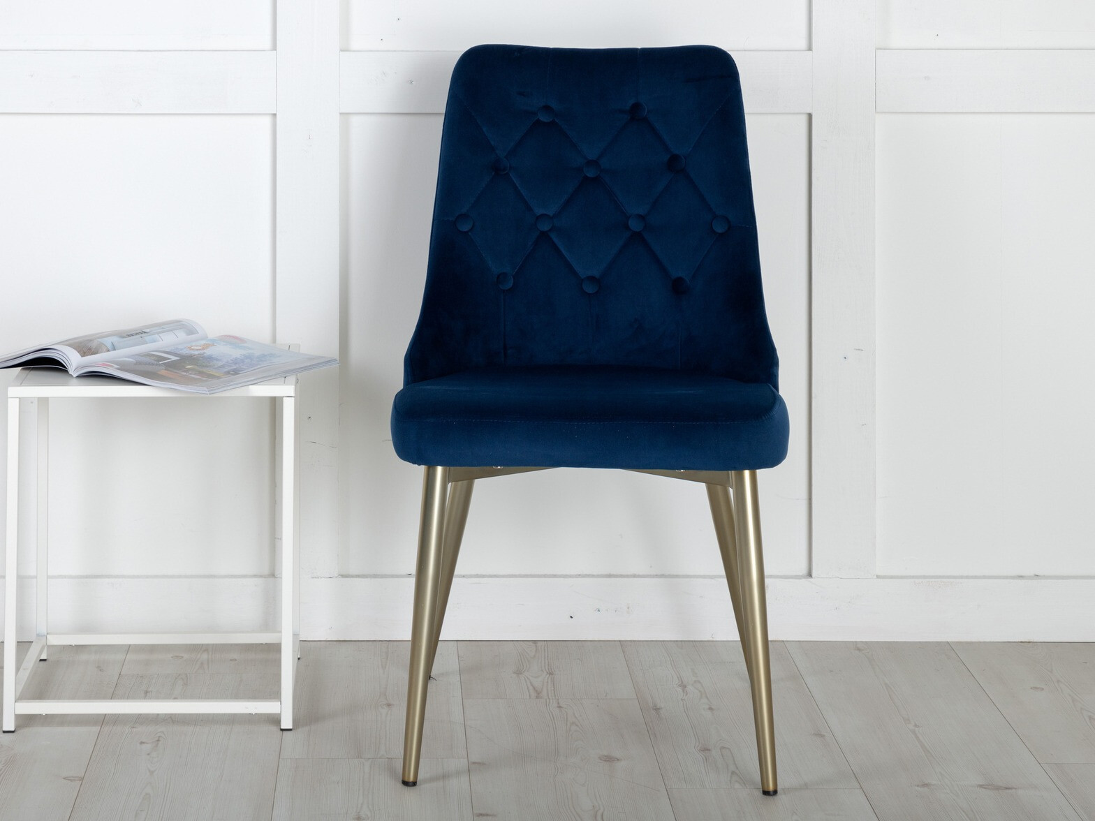 Cadeira Dallas 203 (Azul + dourado)