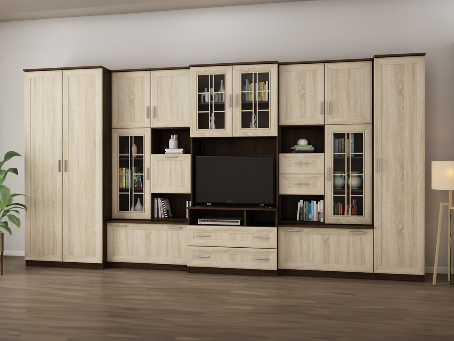 Conjunto para sala de estar Lexington 103 (Carvalho sonoma + Carvalho Sonoma escuro)