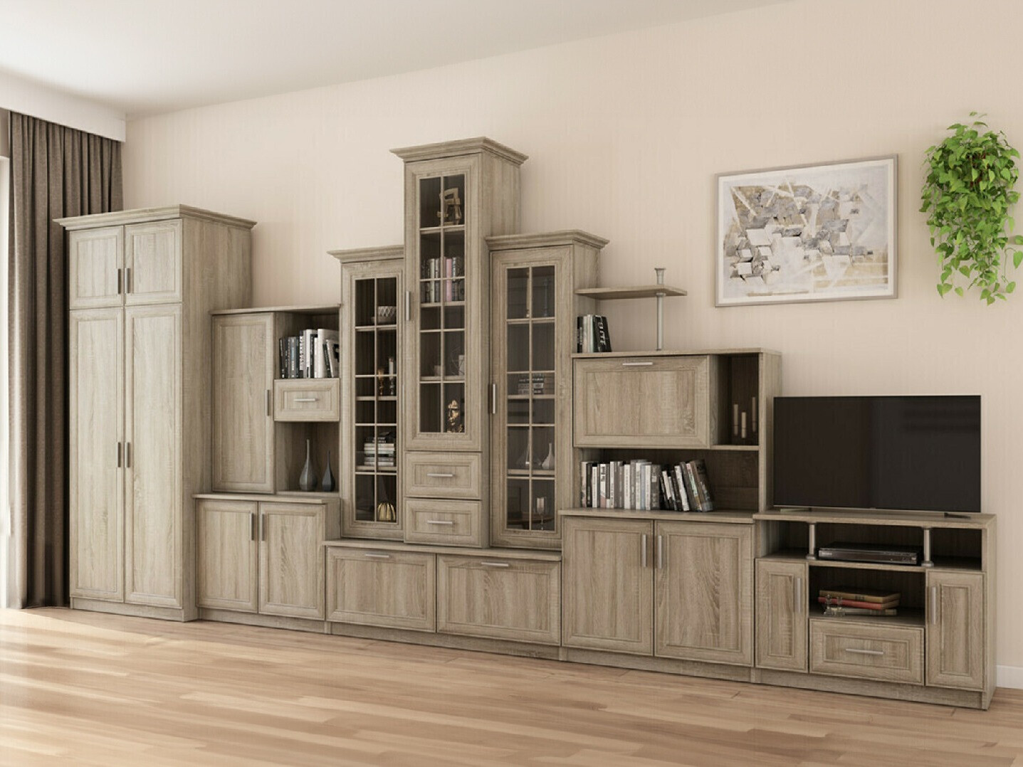 Conjunto para sala de estar Lexington 168 (Carvalho sonoma)