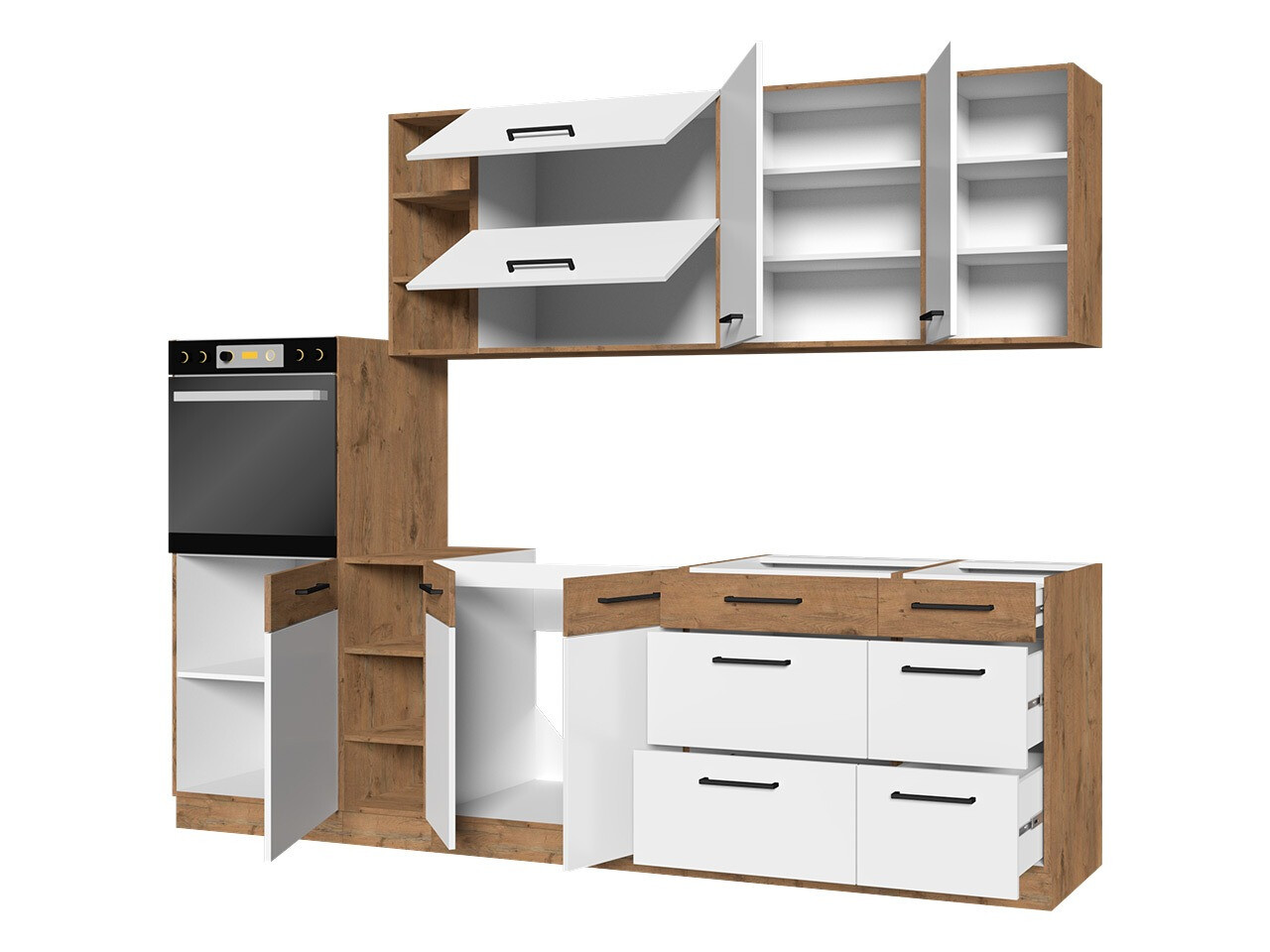 Conjunto de cozinha modular Wood Grey 137