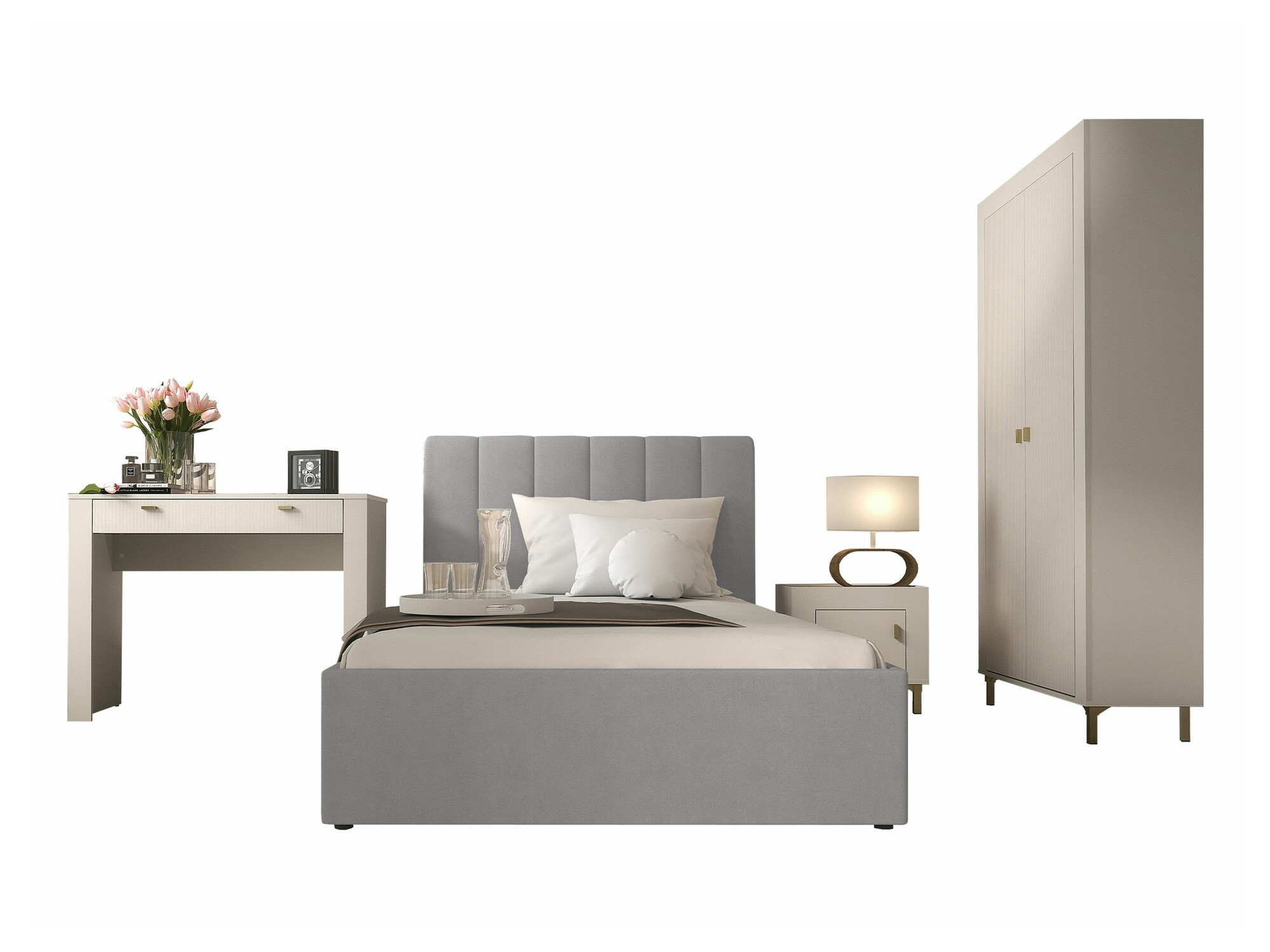 Conjunto para quarto Mormavu 112 (Caxemira + Cinzento)