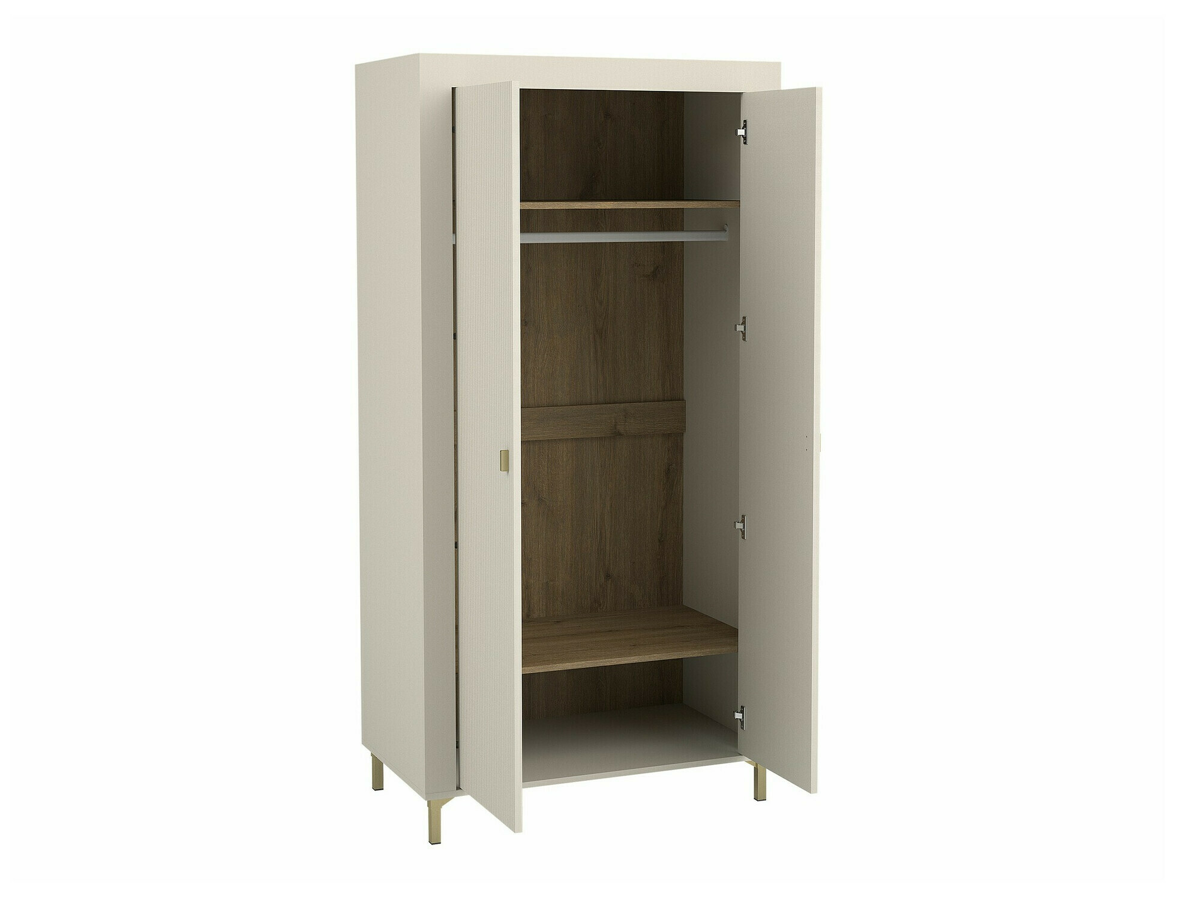 Conjunto para quarto Mormavu 112 (Mate branco + Cinzento)