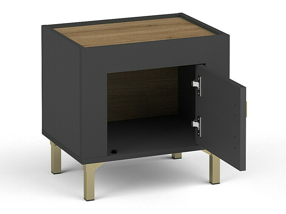 Conjunto para quarto Mormavu 112 (Preto matte + Bege)