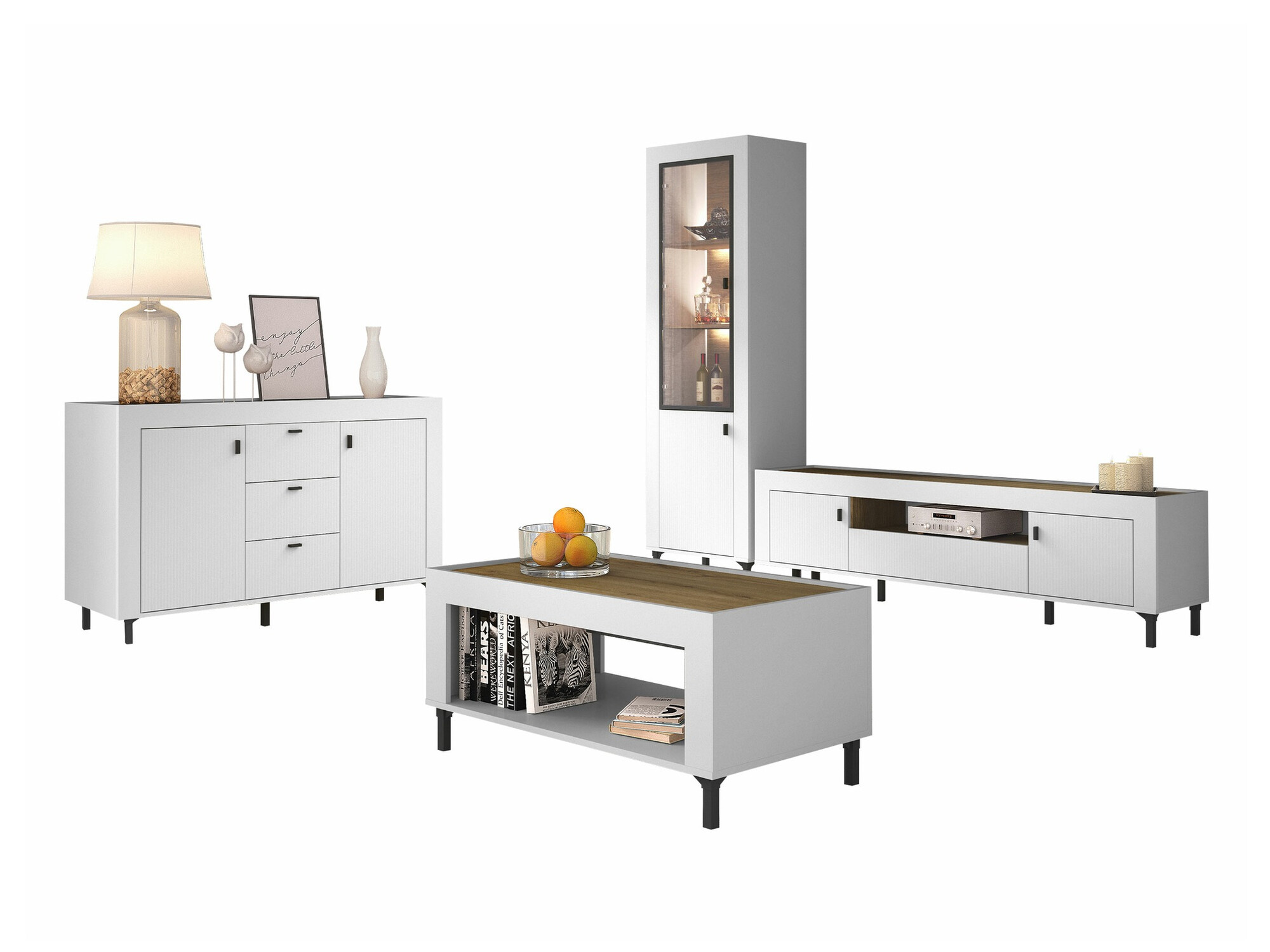 Conjunto para sala de estar Mormavu 114 (Mate branco)