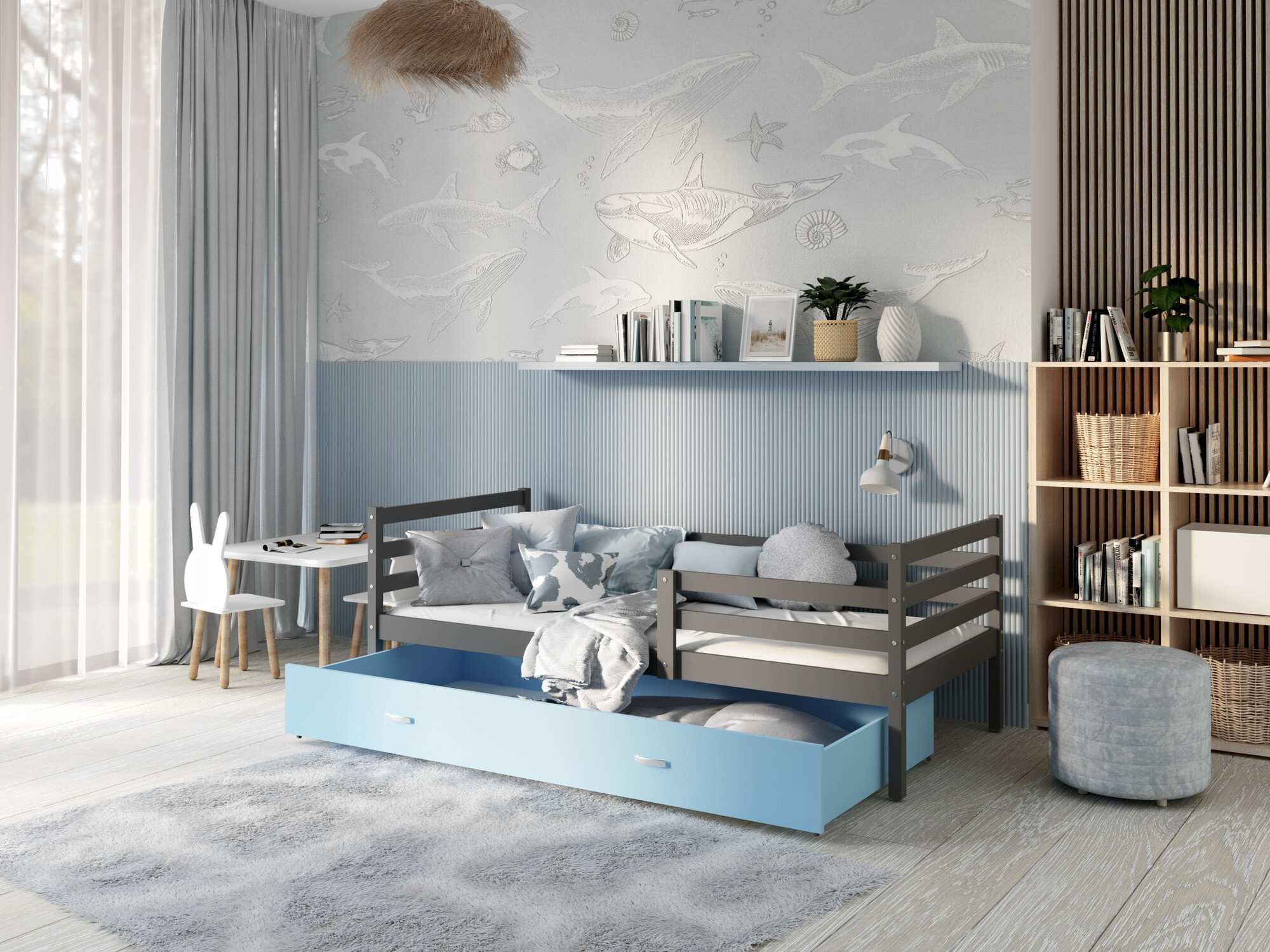 Cama Aurora 130 (Cinzento)