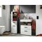 Conjunto para casa de banho Larlori 104 (Antracite + Branco)