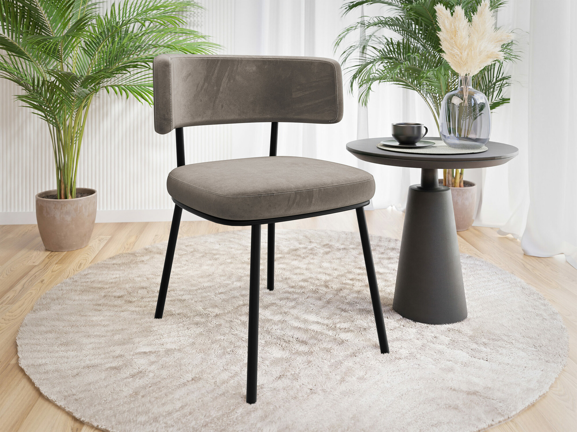 Cadeira Jackson 114 (Preto + Magic Velvet 2209)