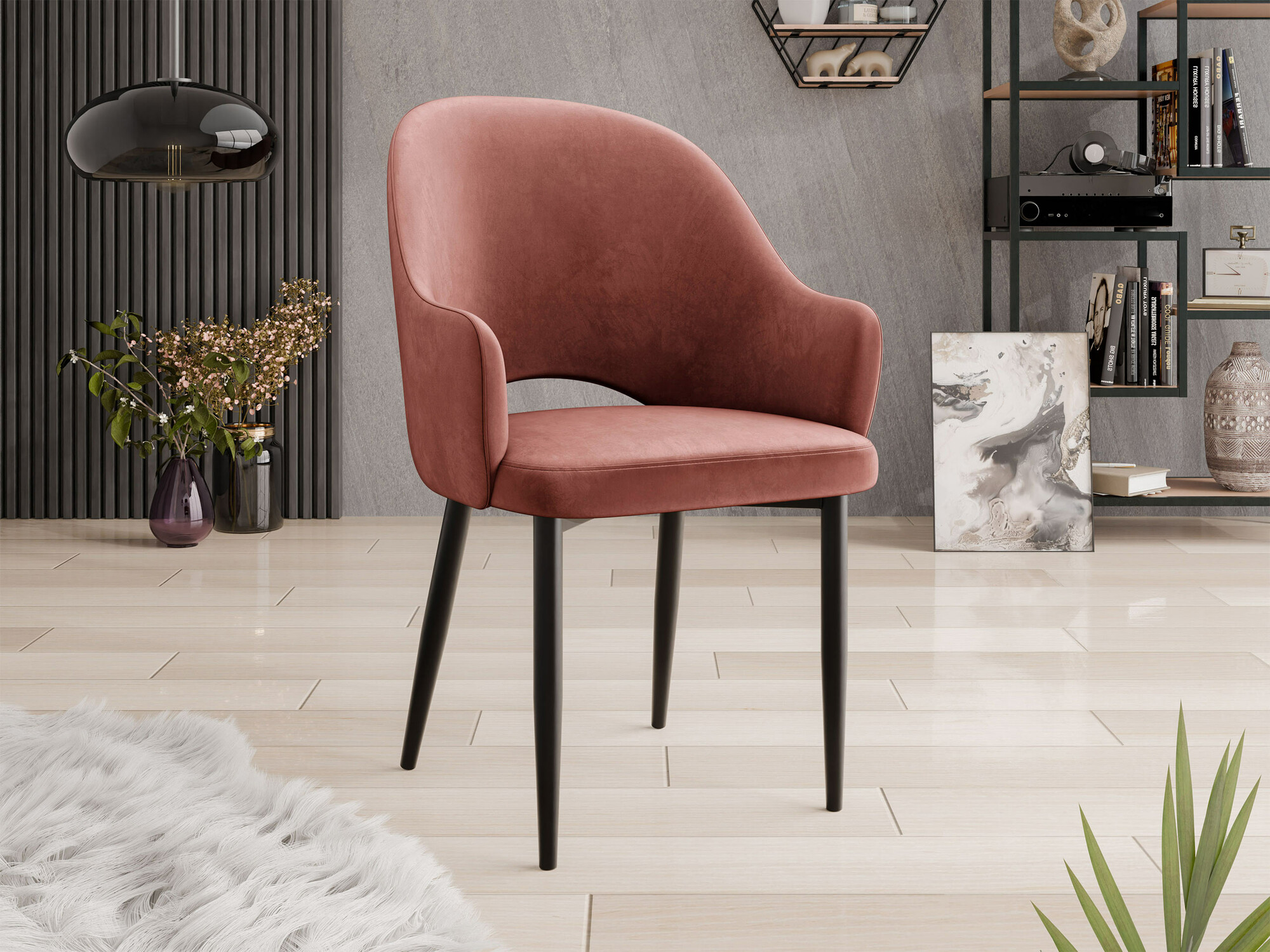 Cadeira Jackson 116 (Preto + Magic Velvet 2258)