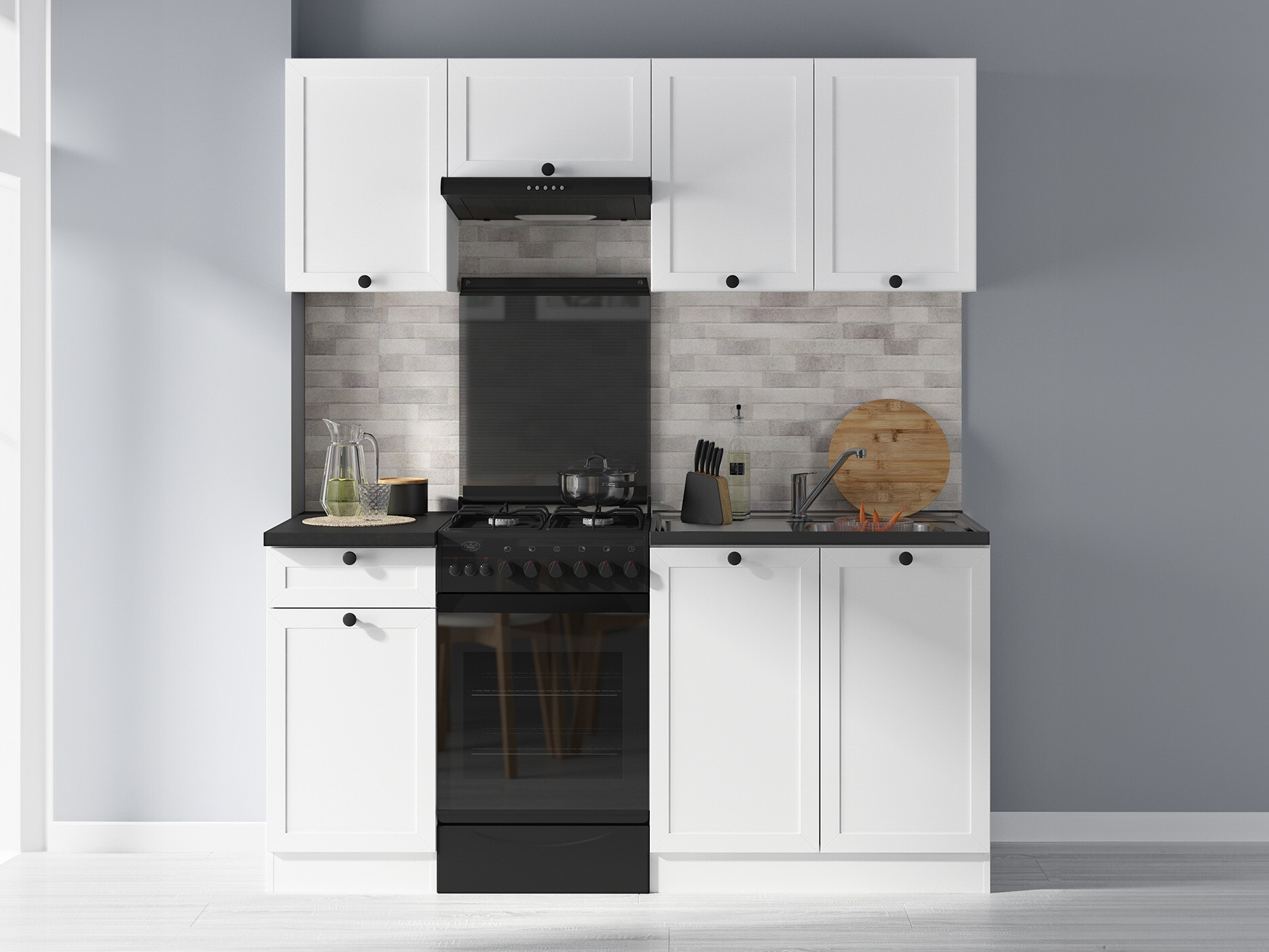Conjunto de cozinha modular Classic White 117