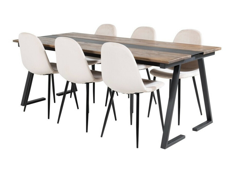 Conjunto para refeições Dallas 1949 (Preto + Bege)