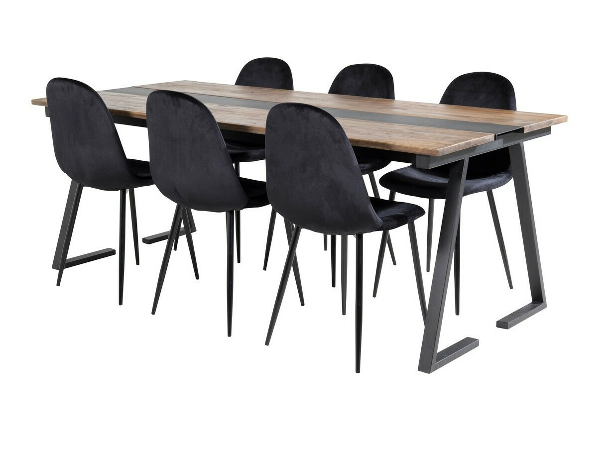 Conjunto para refeições Dallas 1949 (Preto)