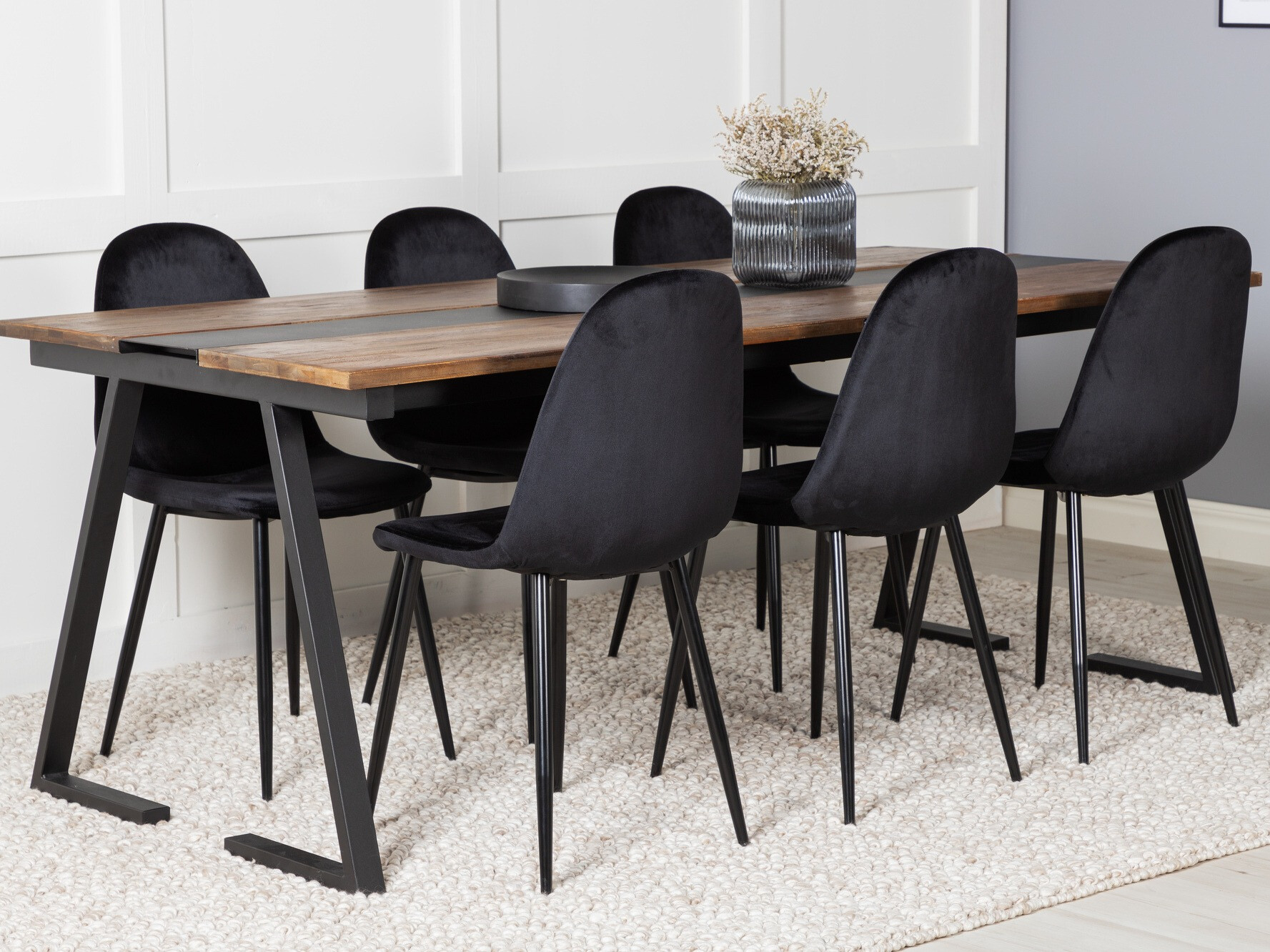 Conjunto para refeições Dallas 1949 (Preto)