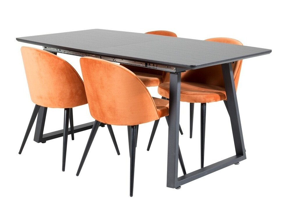 Conjunto para refeições Dallas 1609 (Laranja + Preto)