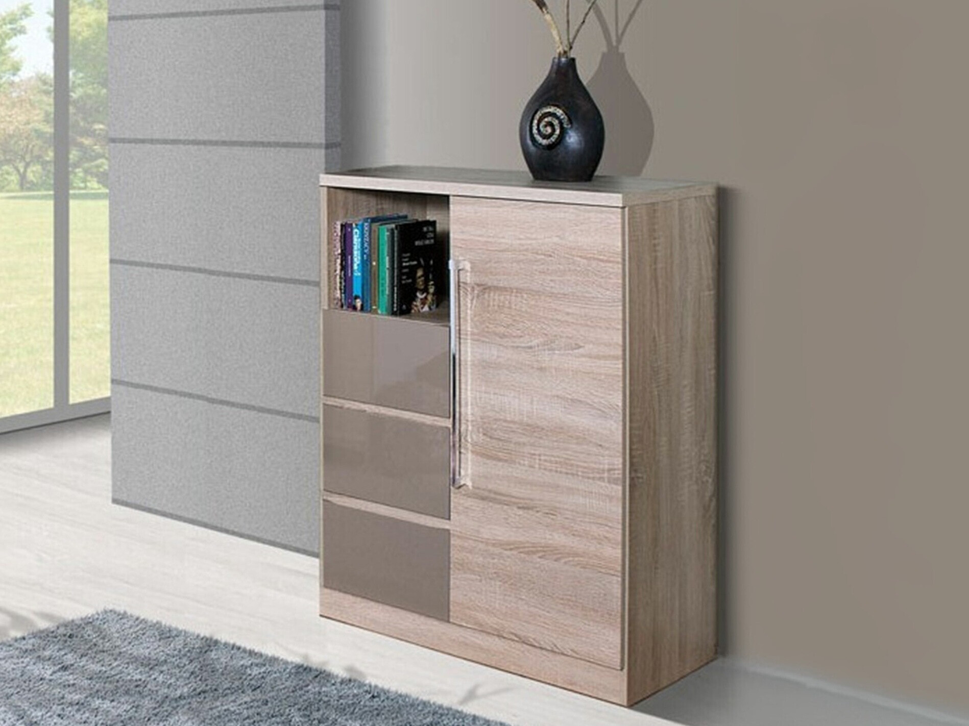 Cómoda Reno 107 (Carvalho sonoma + Cappucino)