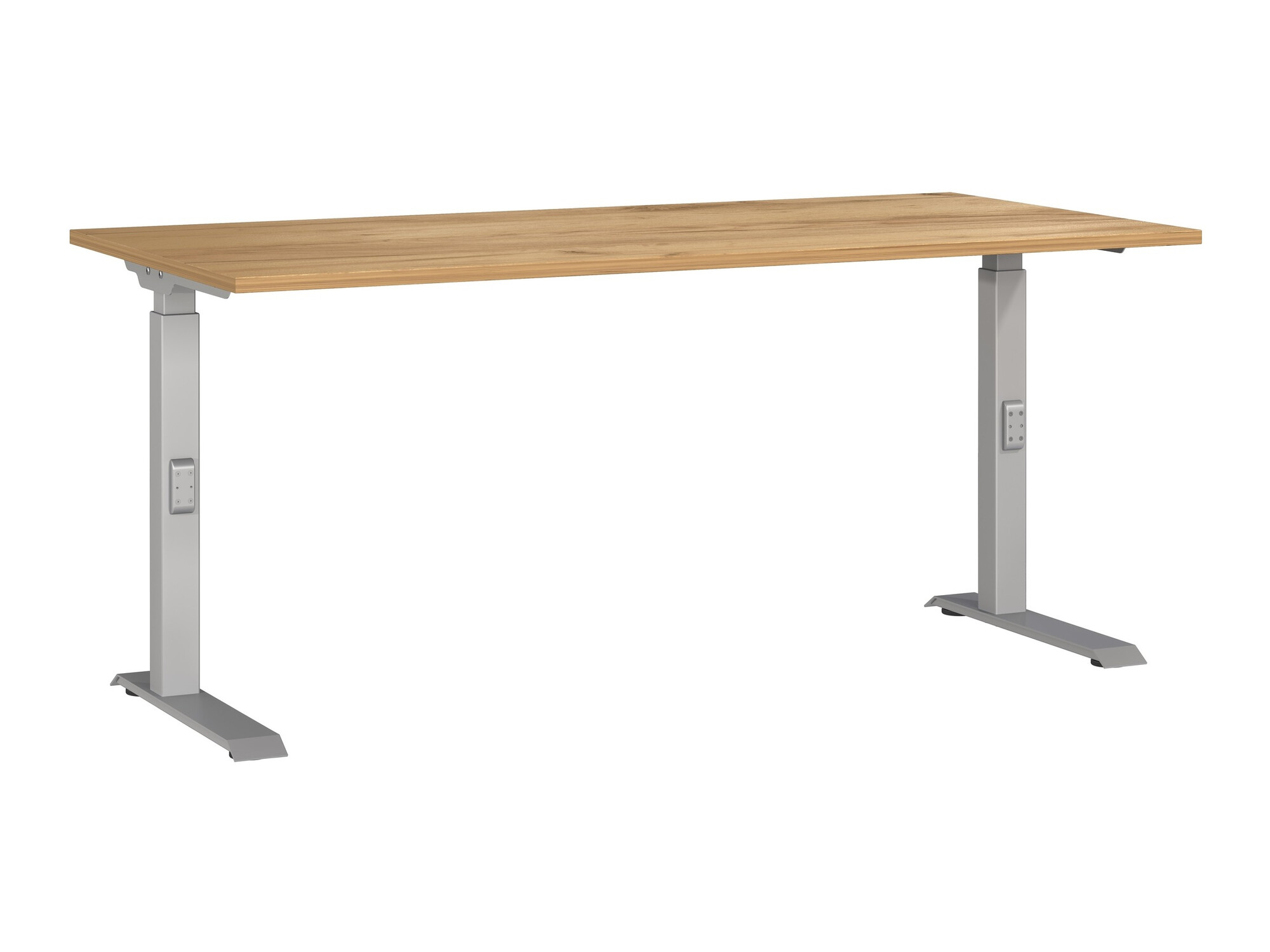 Mesa de escritório Sacramento 421 (Navarra carvalho + Prateado)