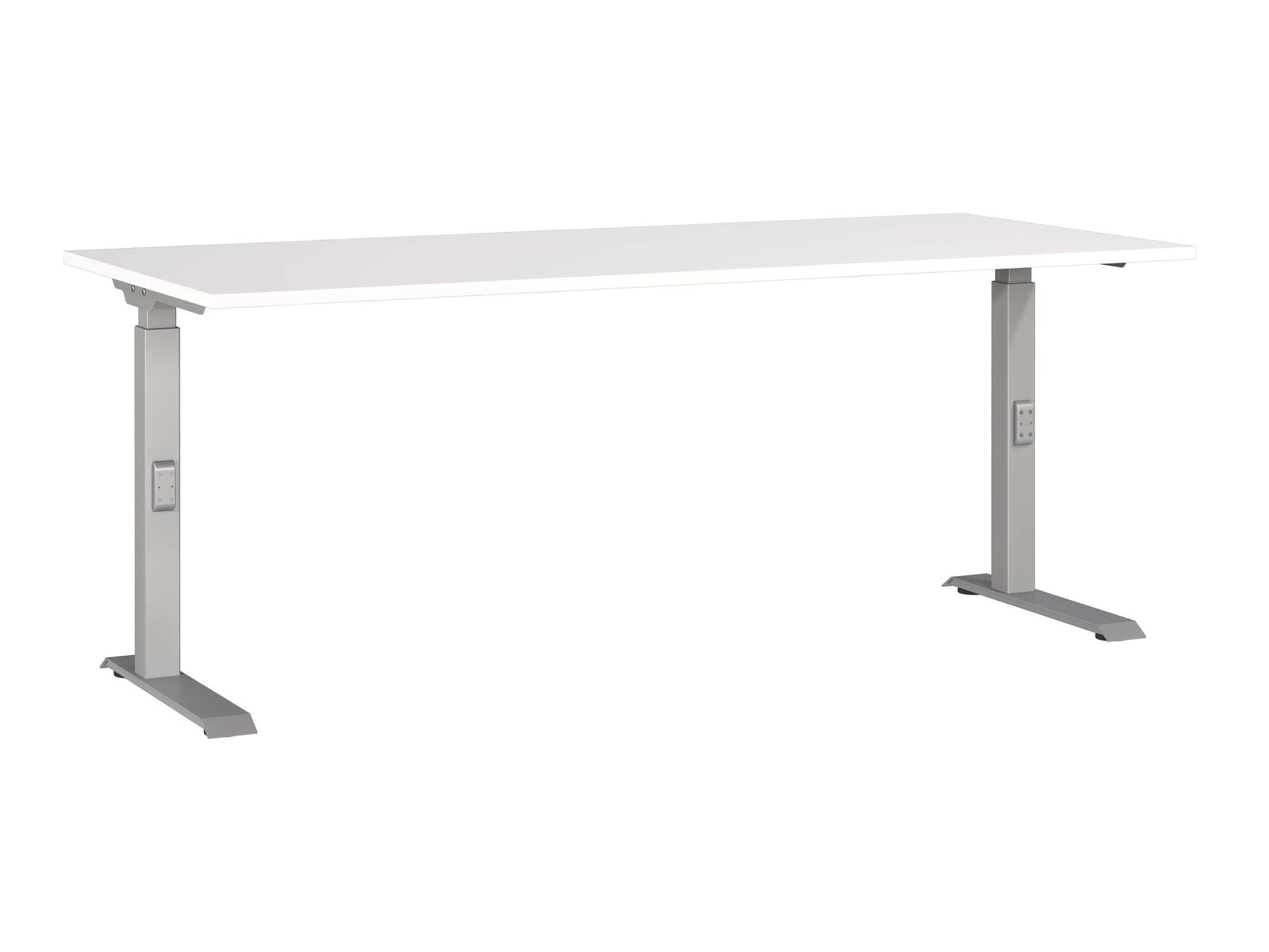 Mesa de escritório Sacramento 422 (Branco + Prateado)