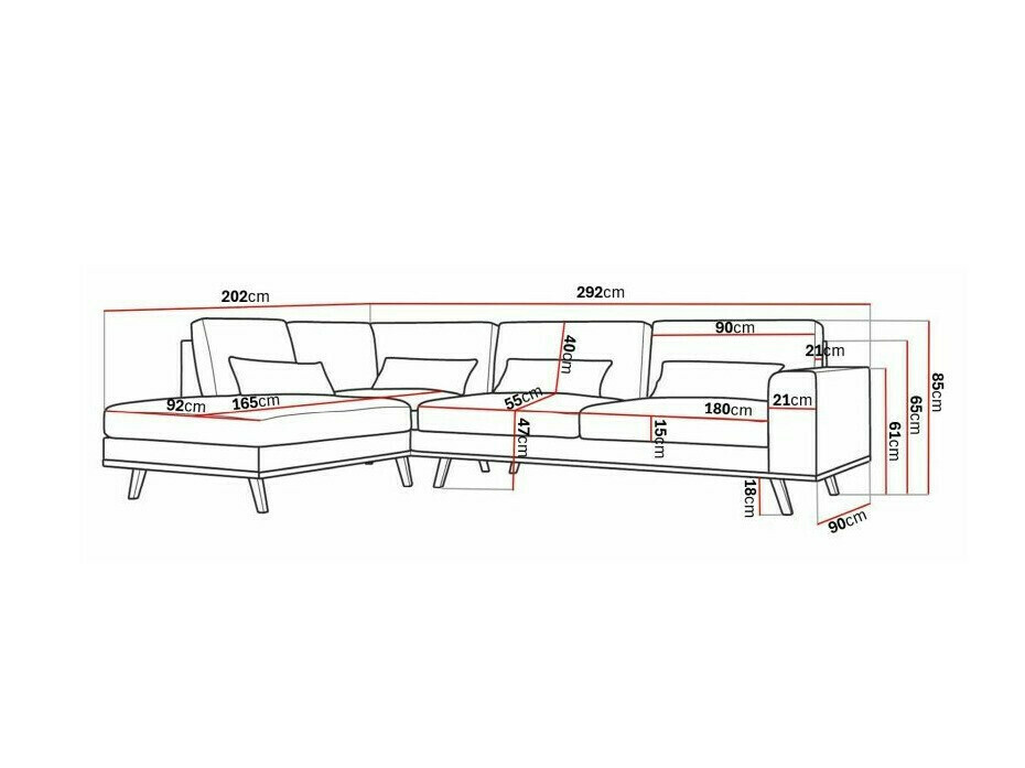 Sofá de canto Floromo 107 (Grande 03)