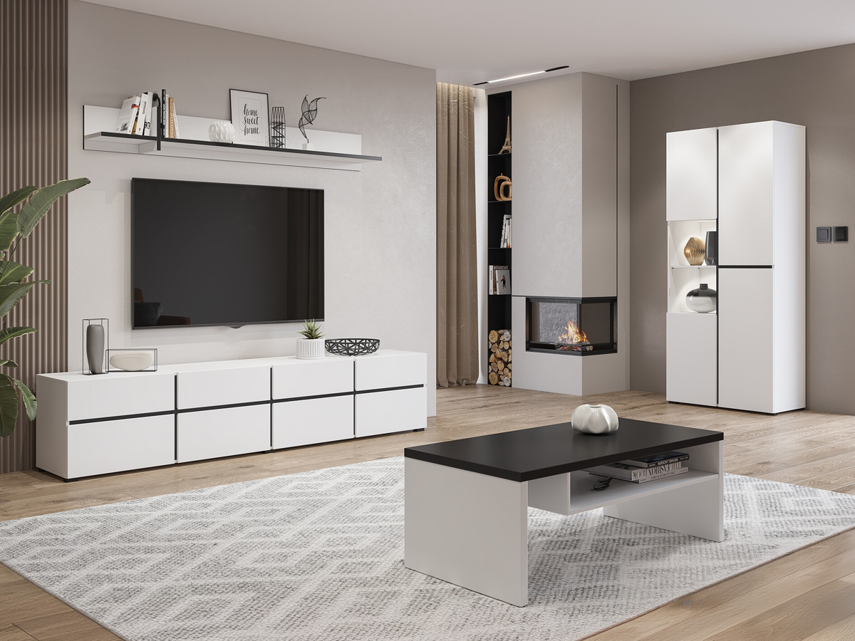 Conjunto para sala de estar Alfere 117 (Branco)