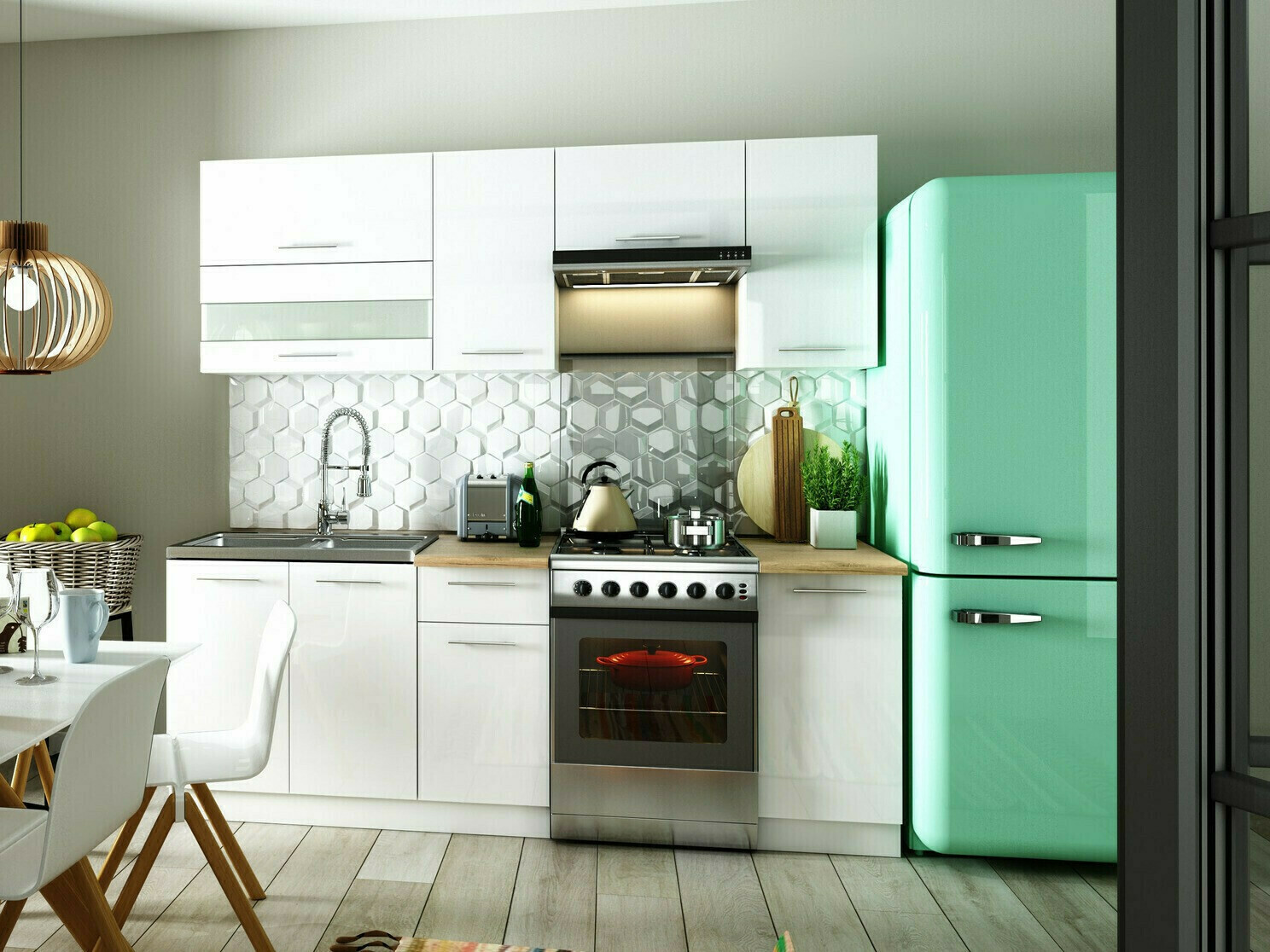 Armário modular suspenso Tiffa White 100