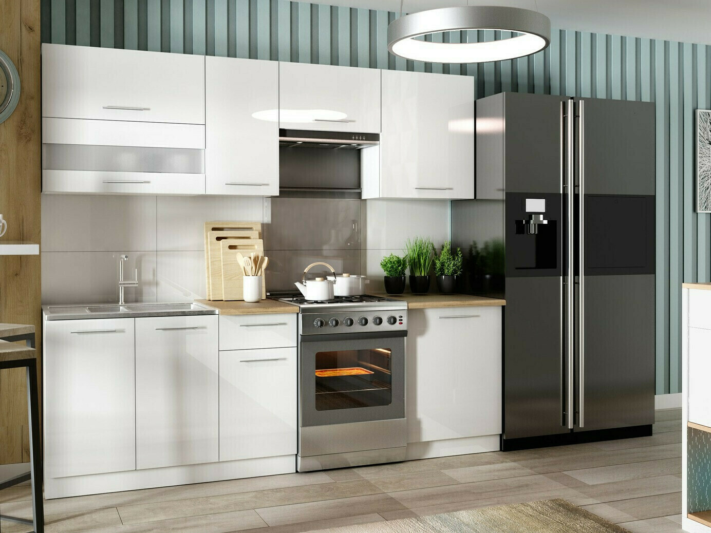 Armário modular suspenso Tiffa White 127