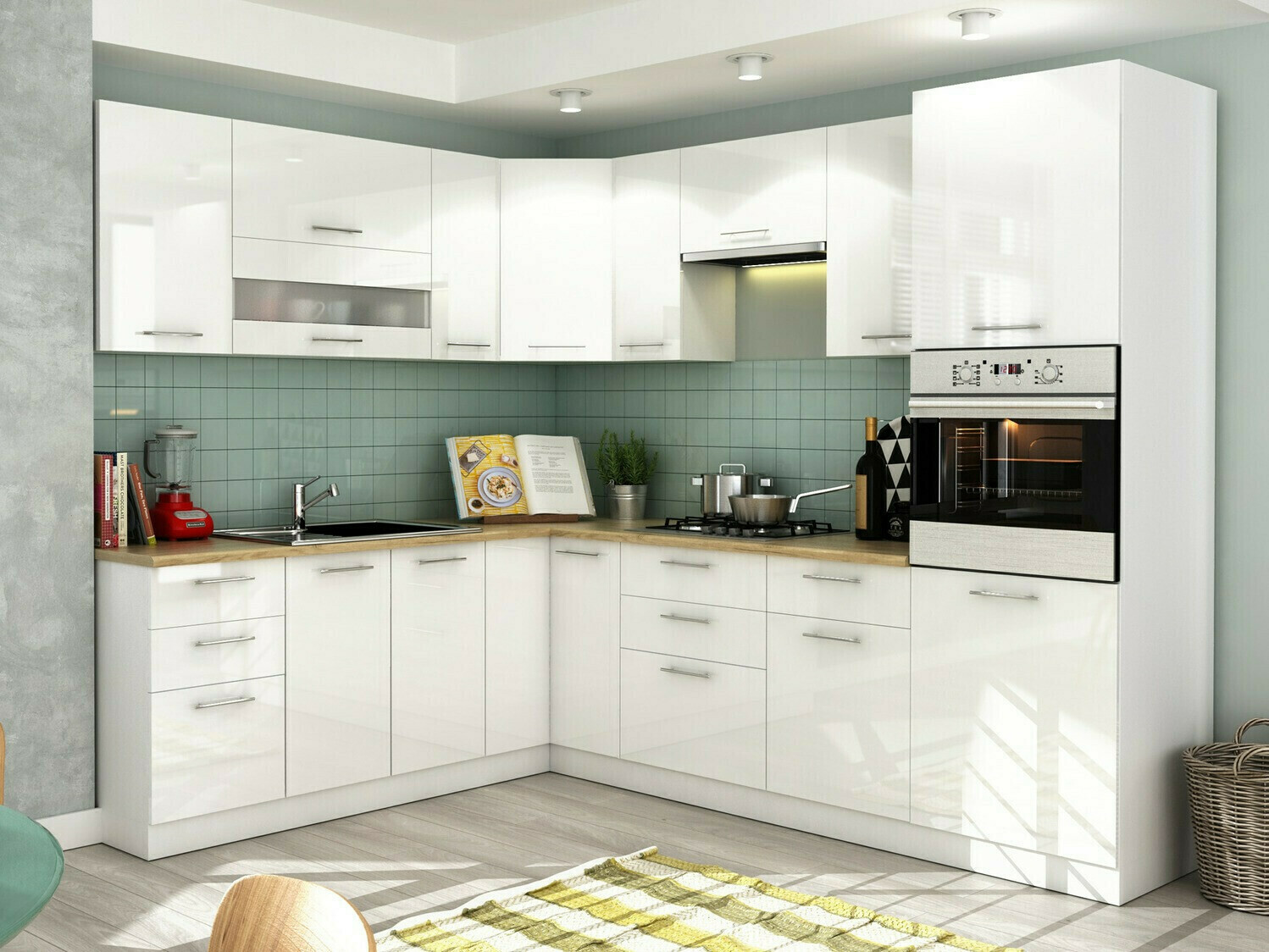 Armário modular suspenso Tiffa White 127