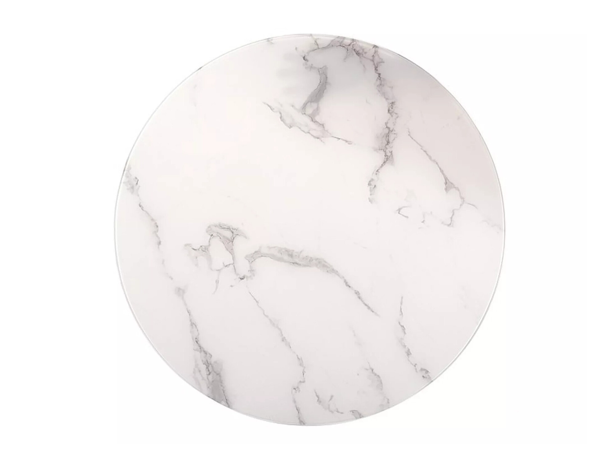 Conjunto de mesas de apoio Detroit 495 (Prateado + Marmore branco)