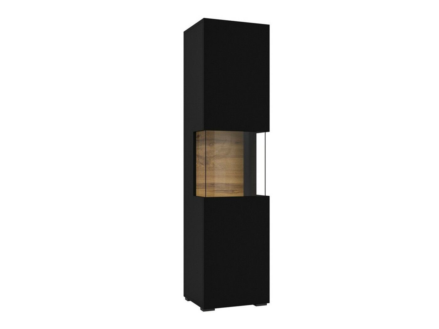 Estante Revmiru 100 (Preto + Carvalho wotan)