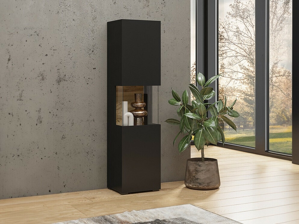 Estante Revmiru 100 (Preto + Carvalho wotan)