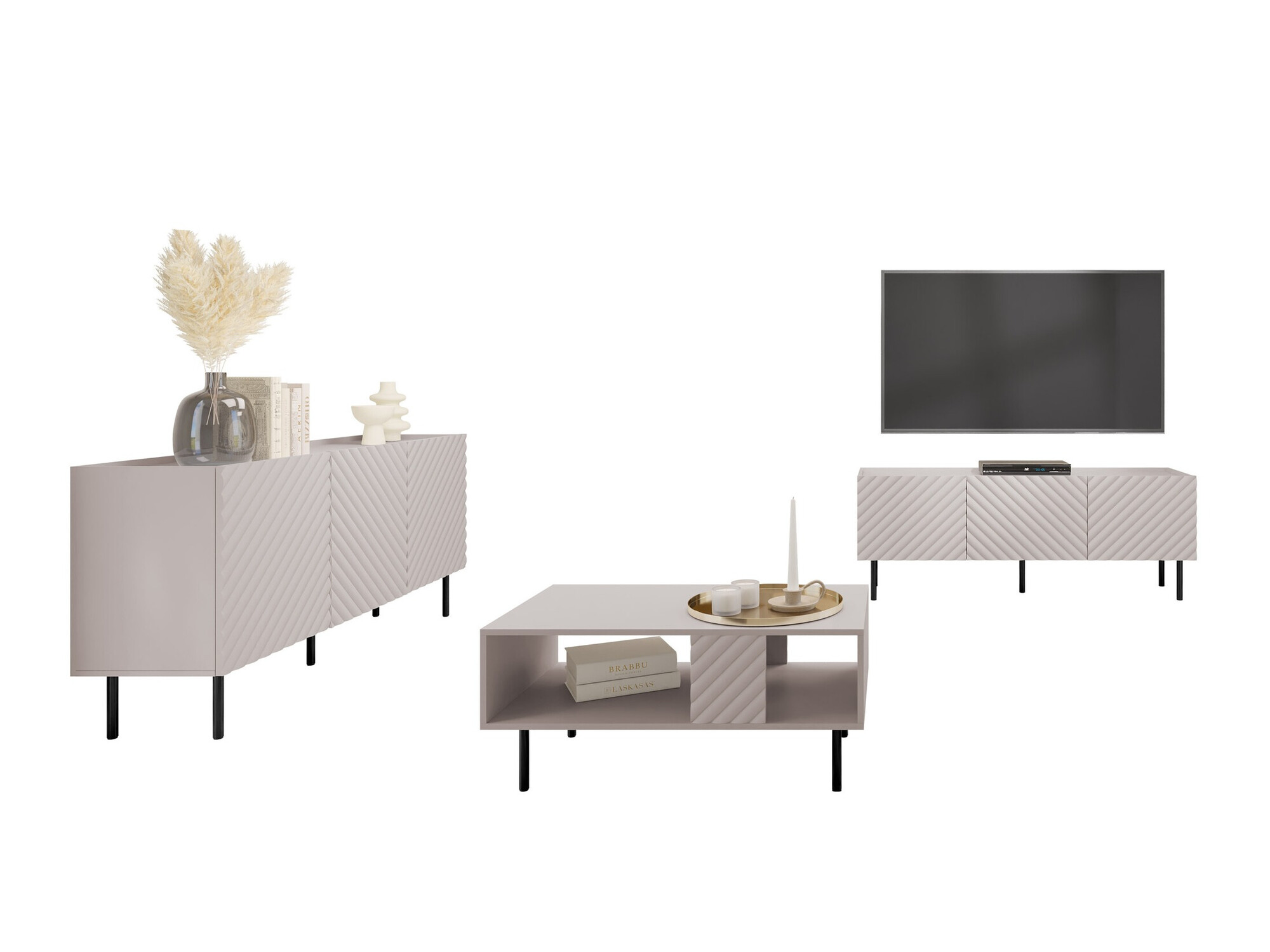 Conjunto para sala de estar Sillen (Caxemira)