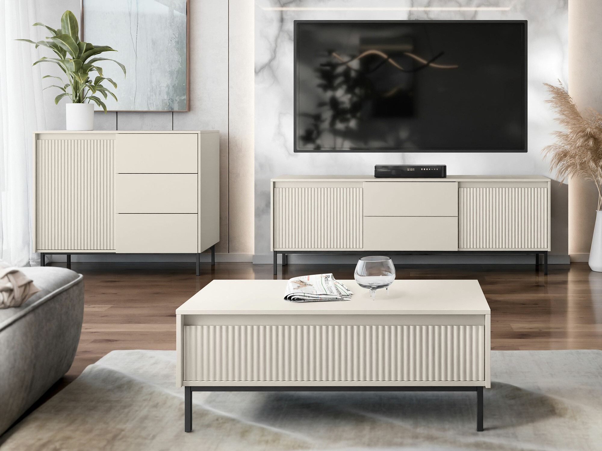 Móvel de TV Comfivo Delruva 104 (Caxemira)