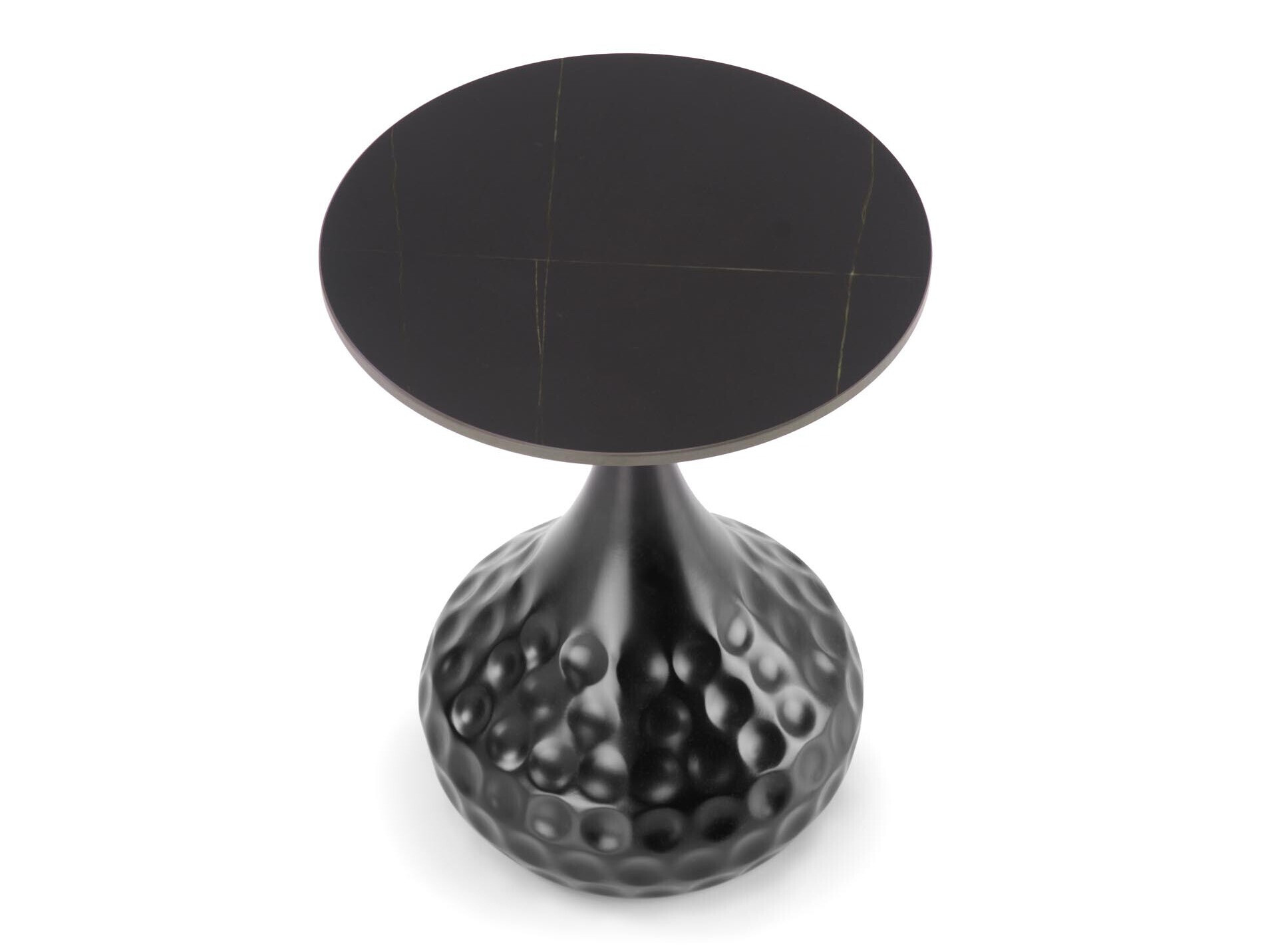 Mesa de apoio Houston 1807 (Preto + Mármore preto)