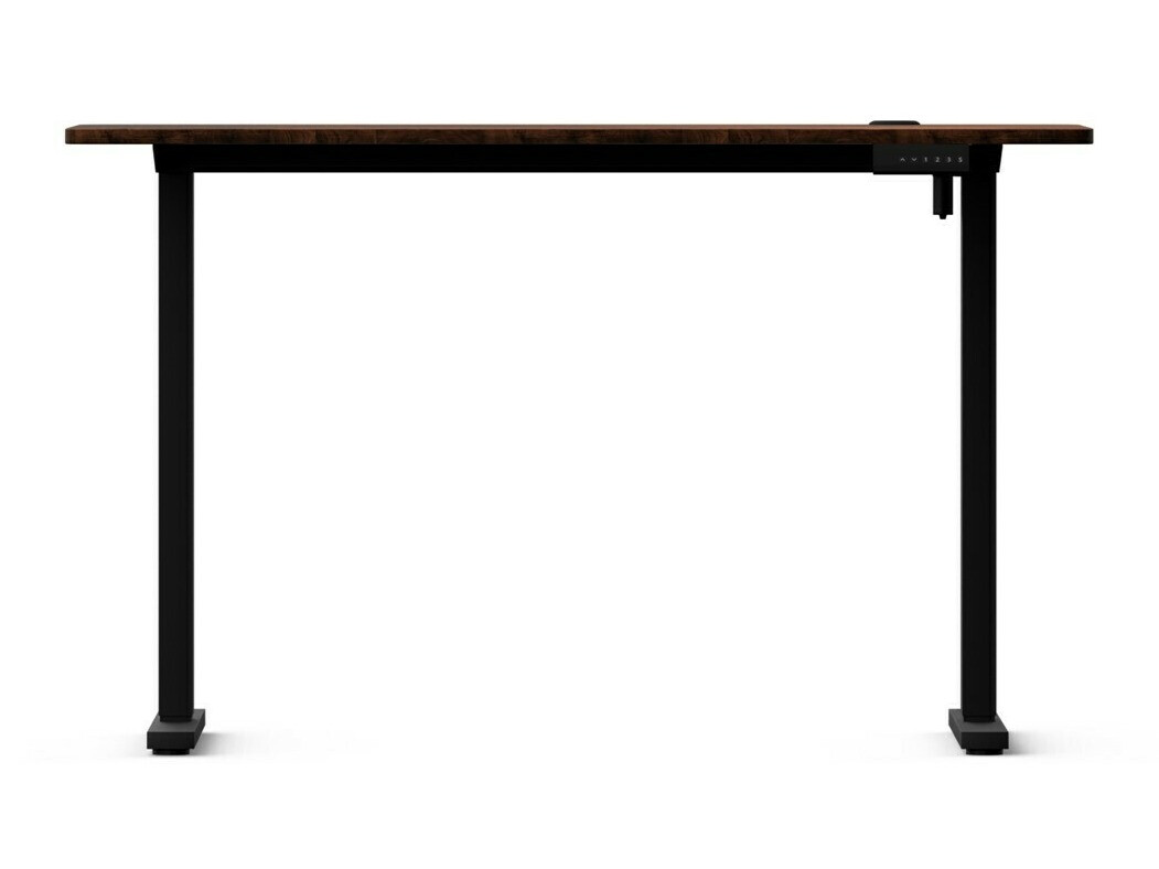 Secretária de trabalho com altura ajustável Lodi 103 (Madeira escura + Preto)