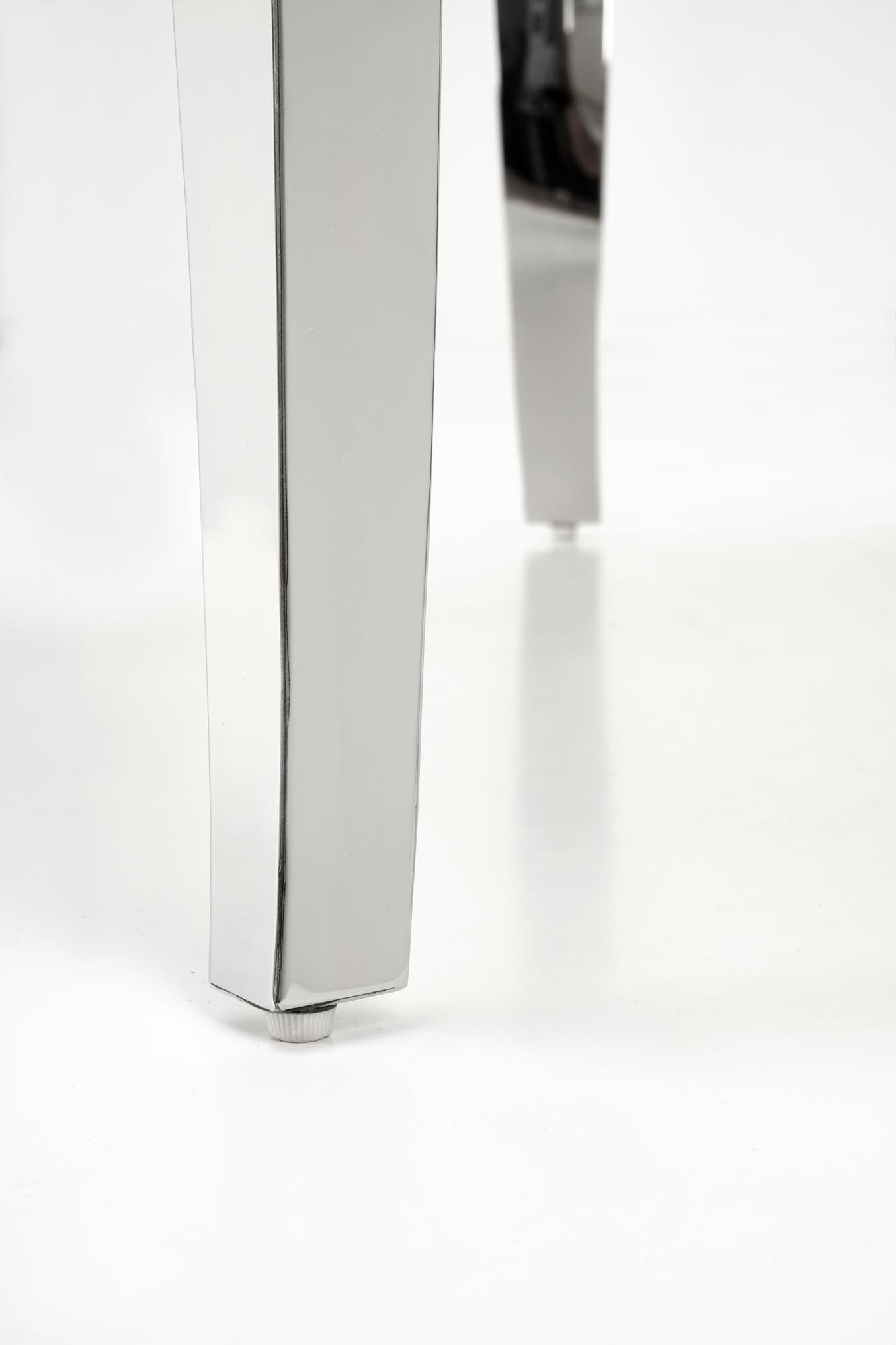 Mesa Houston 1813 (Marmore branco + Prateado)