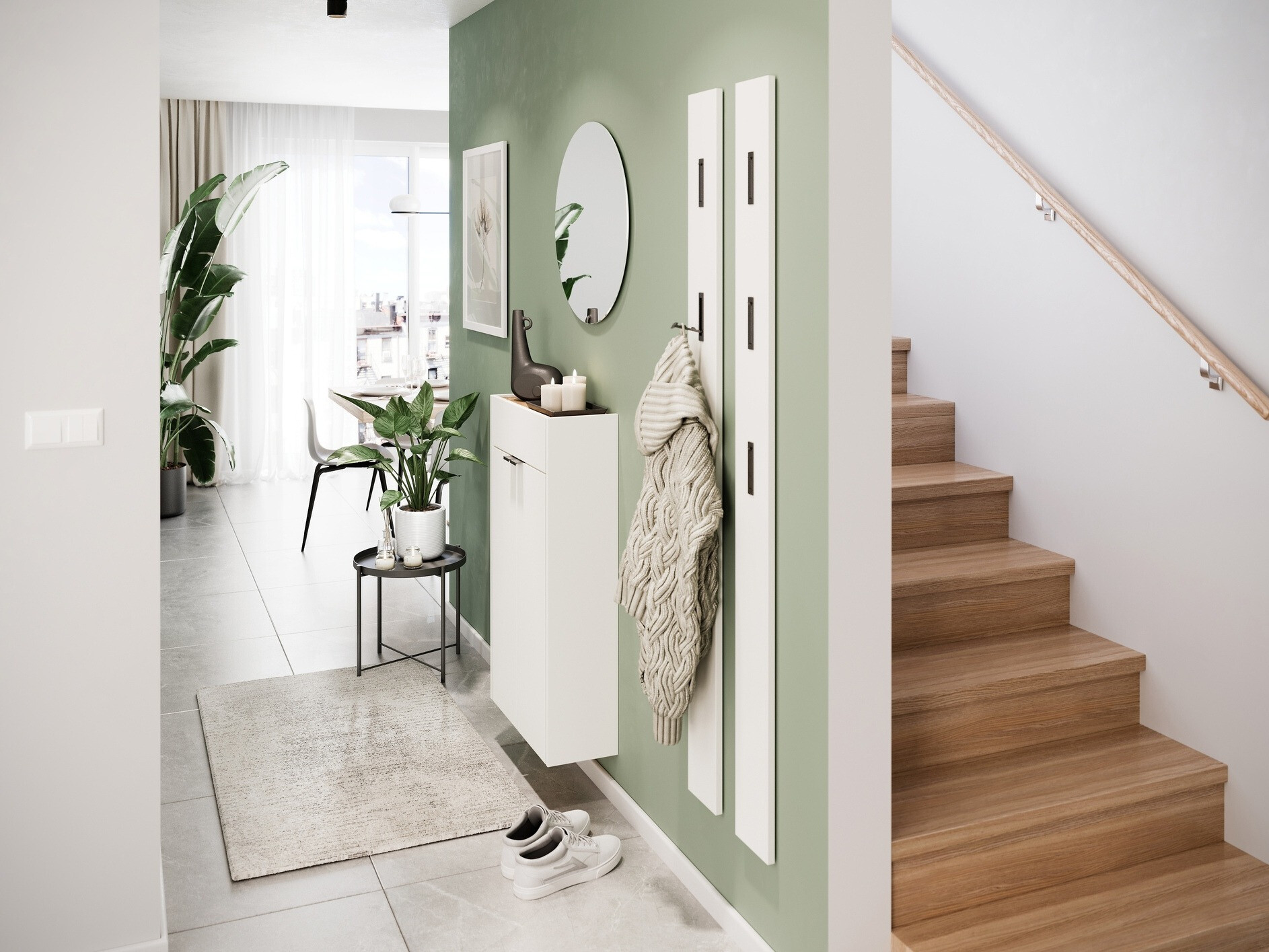 Sapateira Cirsale 101 (Branco + Navarra carvalho)