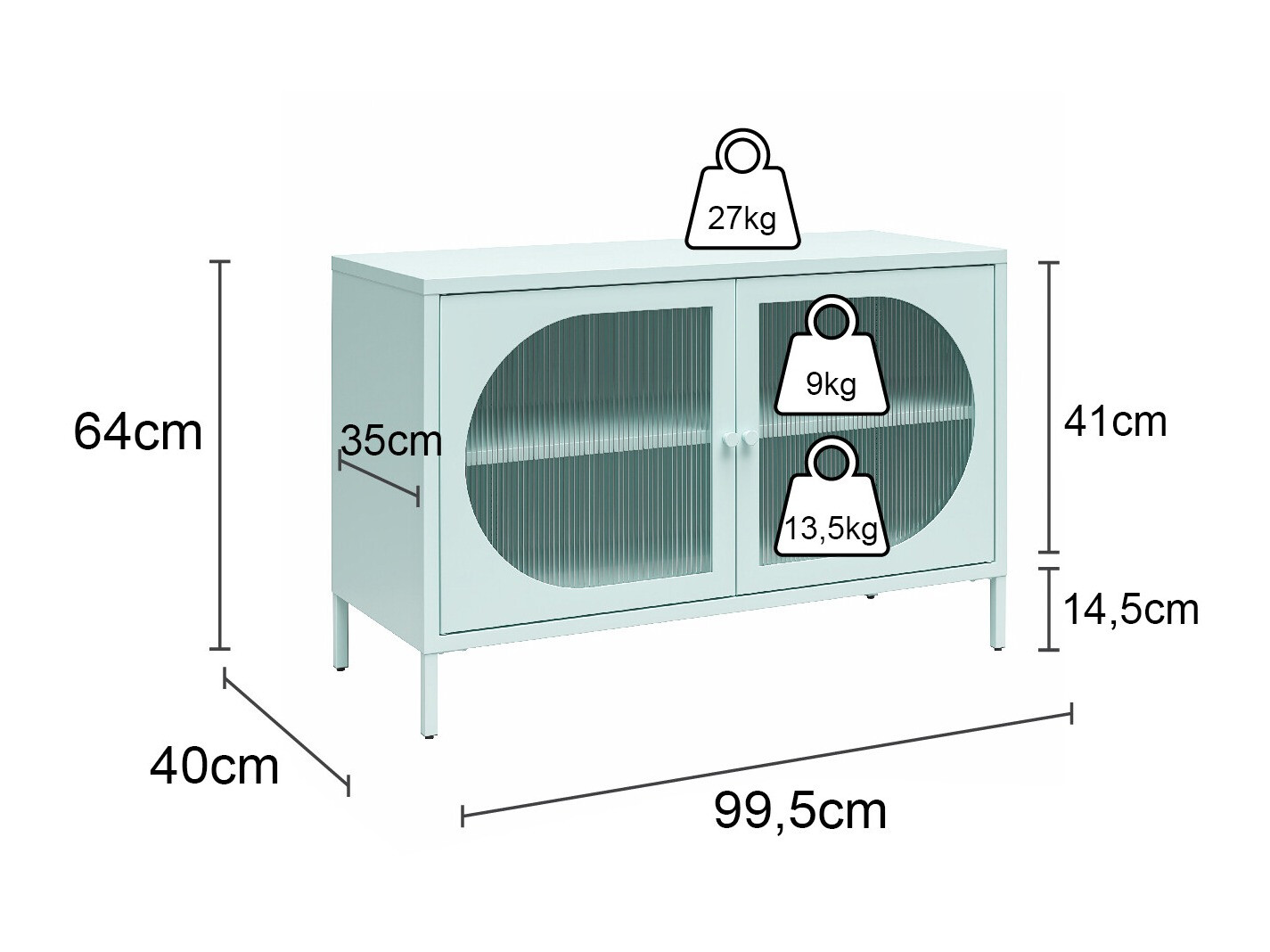 Aparador Tulsa 652 (Azul claro)