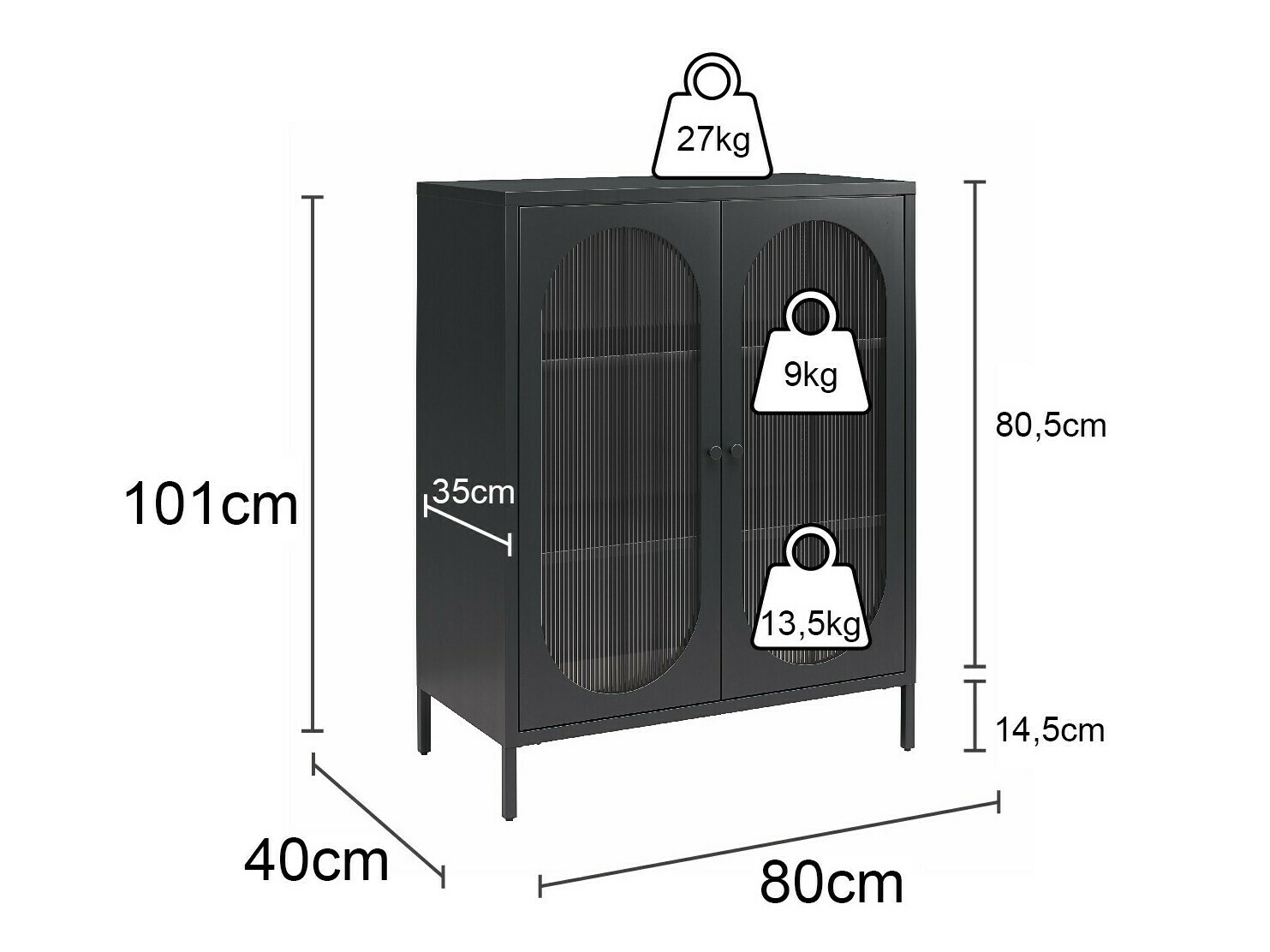 Aparador Tulsa 653 (Azul claro)