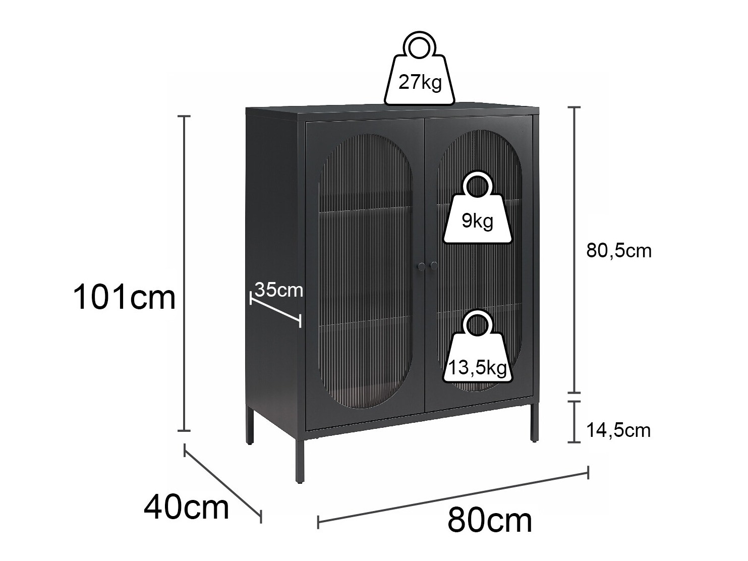 Aparador Tulsa 653 (Preto)