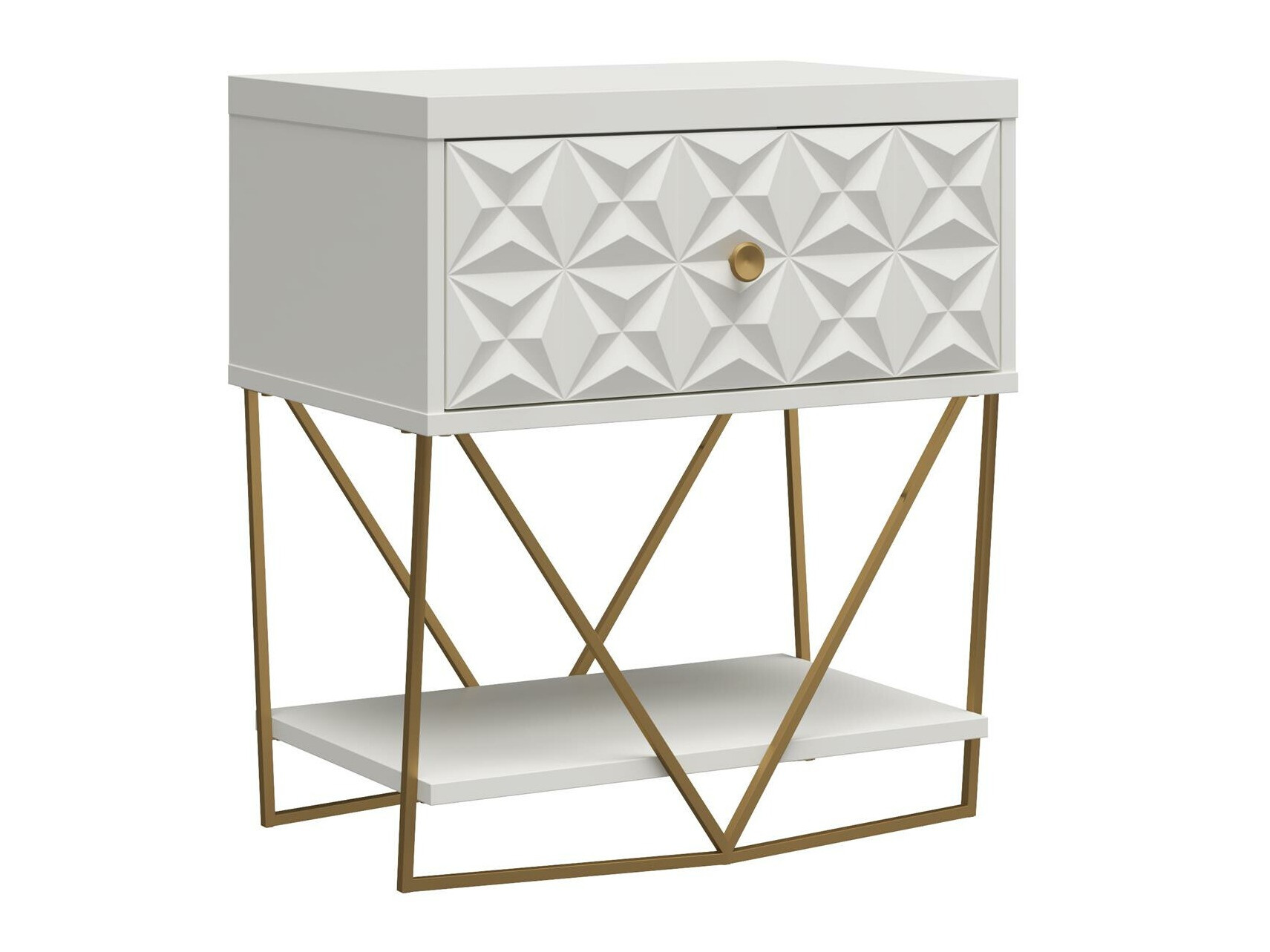 Mesa de cabeceira CosmoLiving by Cosmopolitan 162 (Branco)