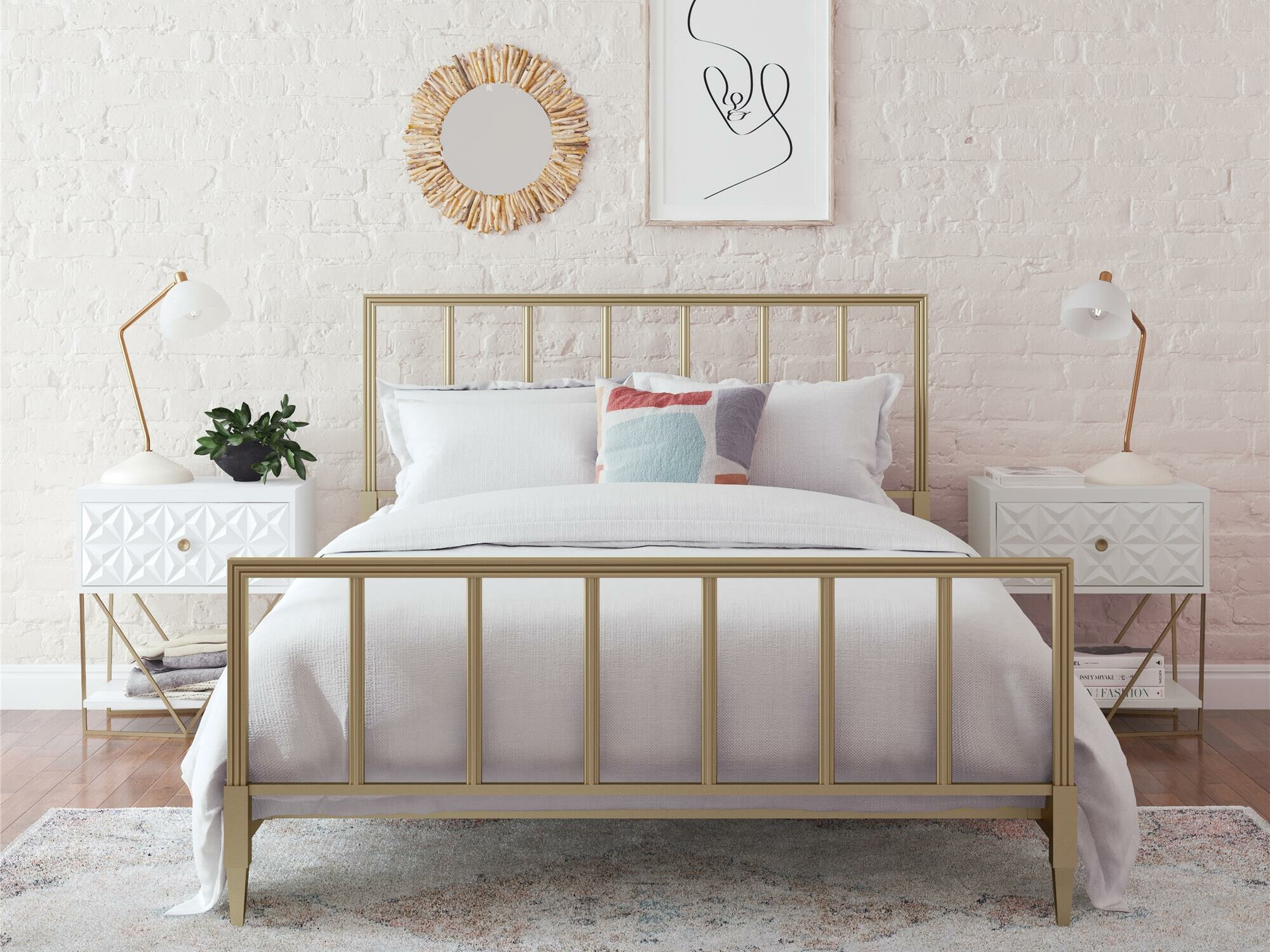 Mesa de cabeceira CosmoLiving by Cosmopolitan 162 (Branco)