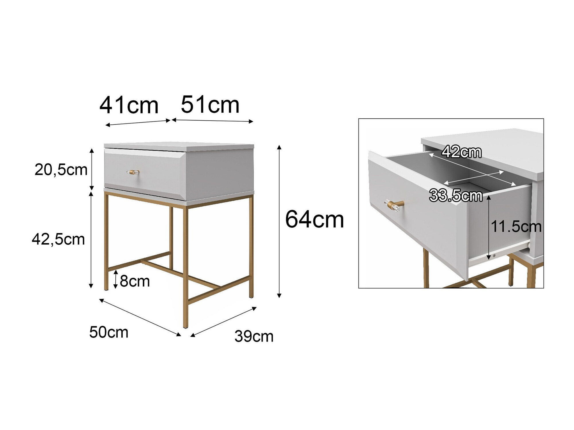 Mesa de cabeceira Tulsa 655